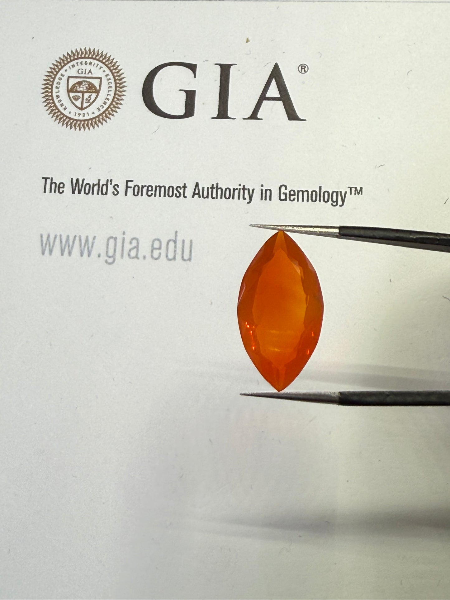 Natural Mexican Fire Opal 3.77 Ct Marquise Cut Loose Gemstone | 17.34x9.23x5.38mm