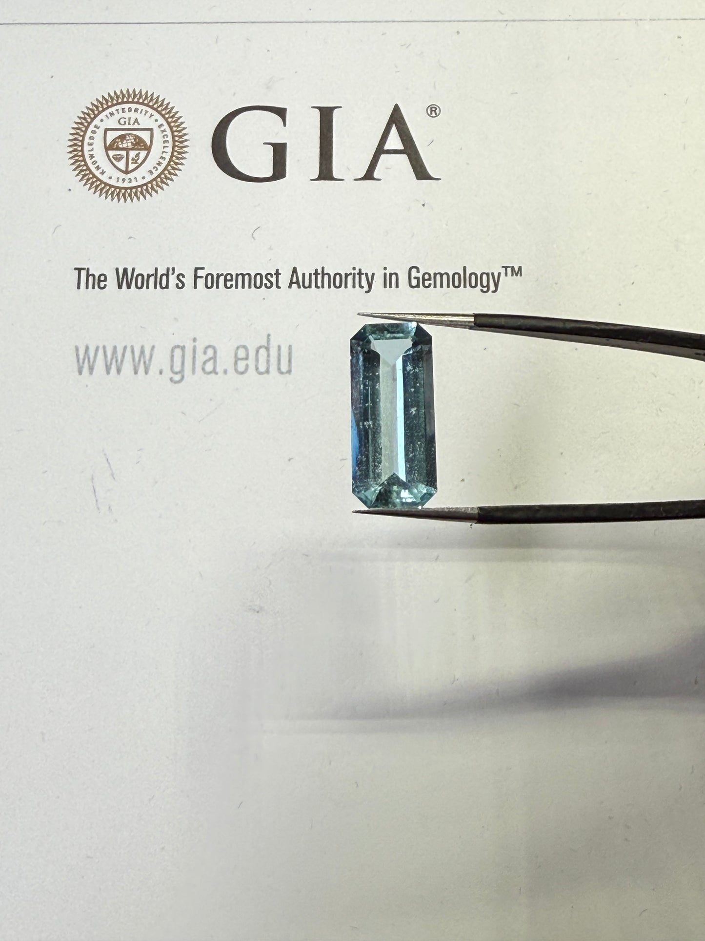 Natural Aquamarine Emerald Cut Loose Gemstone 3.47 Carats | 15.8x7.06x4.29 MM |