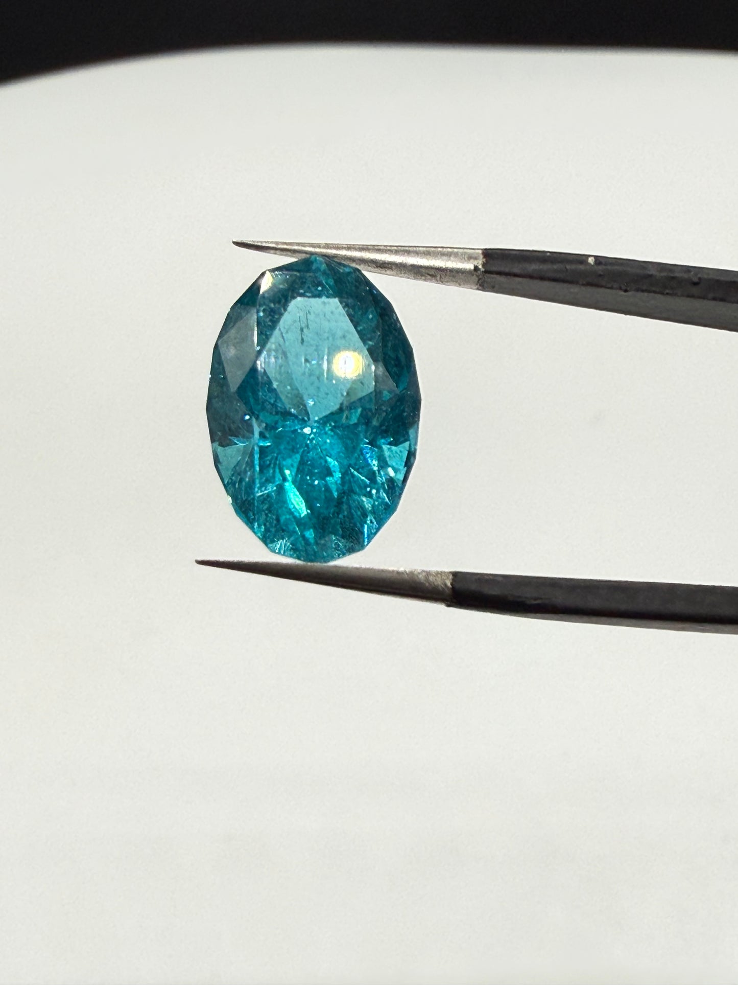 Natural Paraiba Apatite 5.38 Carat Untreated Oval Cut Gemstone