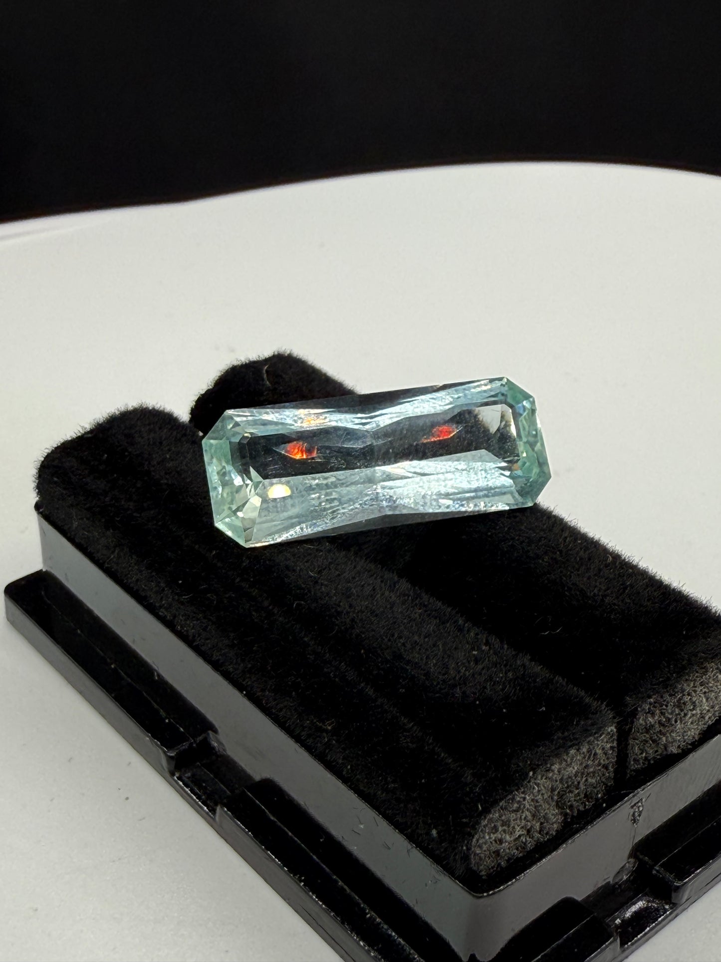 Natural Aquamarine 8.24 Ct Elongated Emerald Cut Loose Gemstone