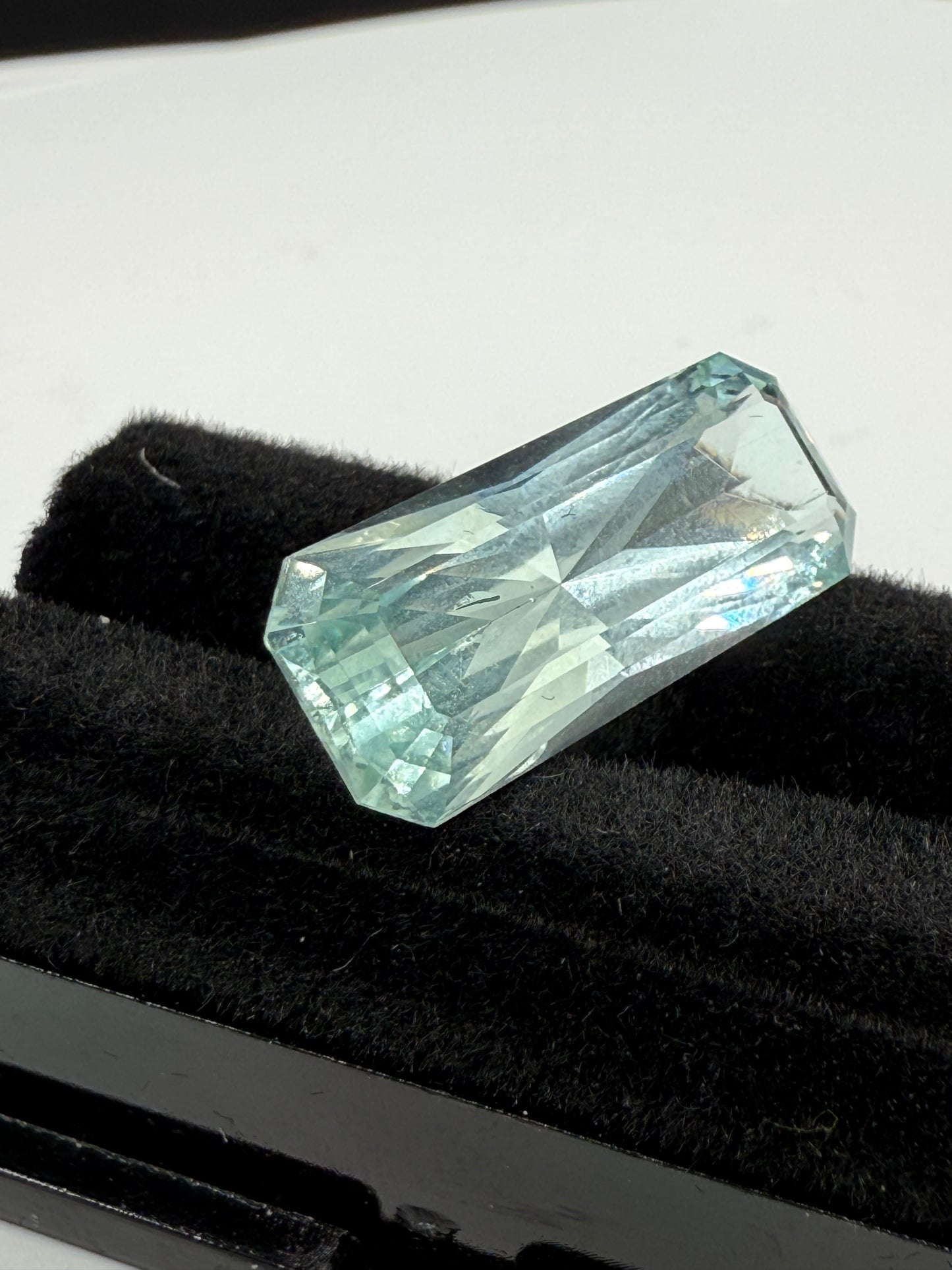 Natural Aquamarine 8.24 Ct Elongated Emerald Cut Loose Gemstone