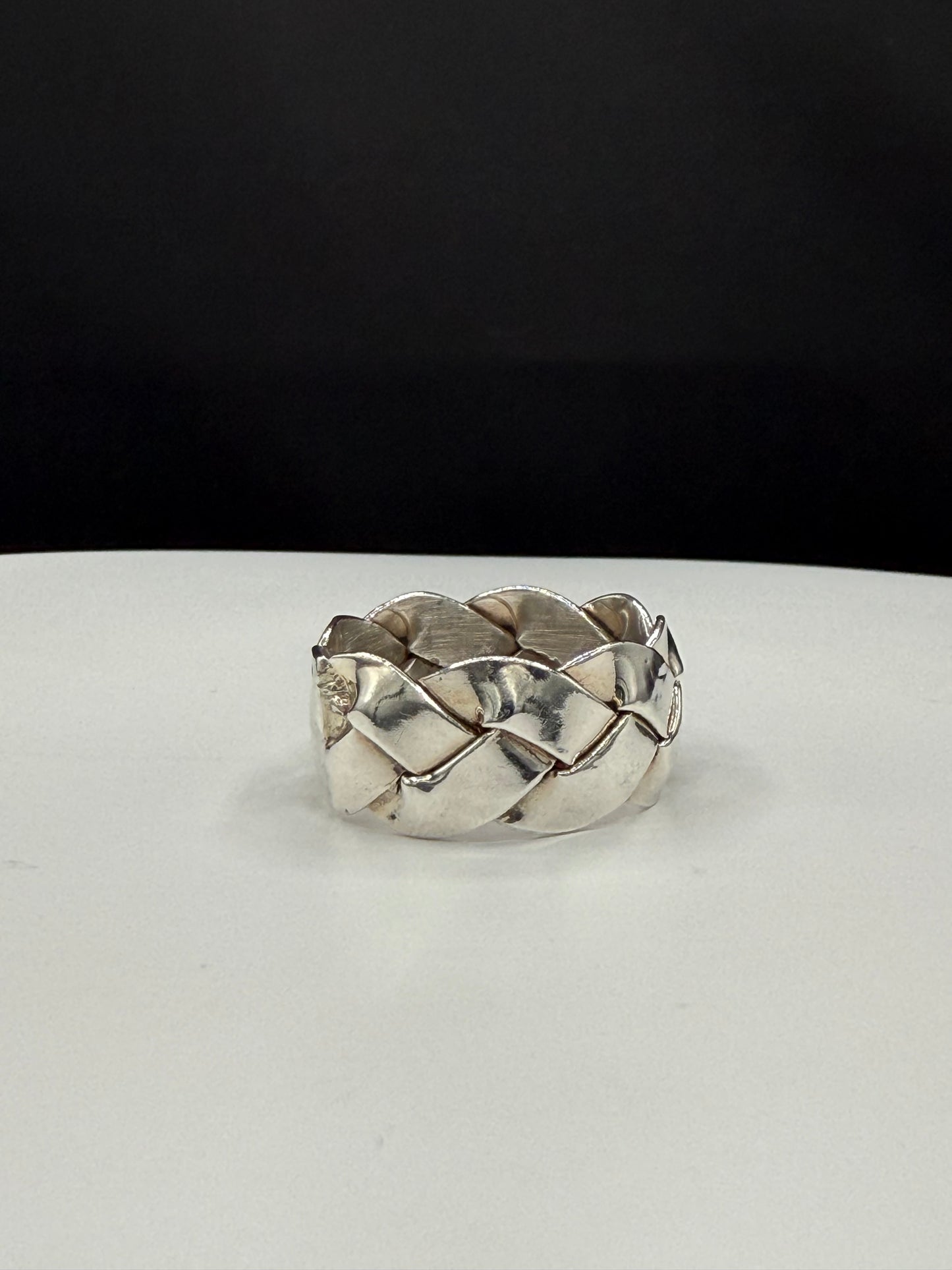 Solid 925 Sterling Silver Braided Ring | Unisex Size 10