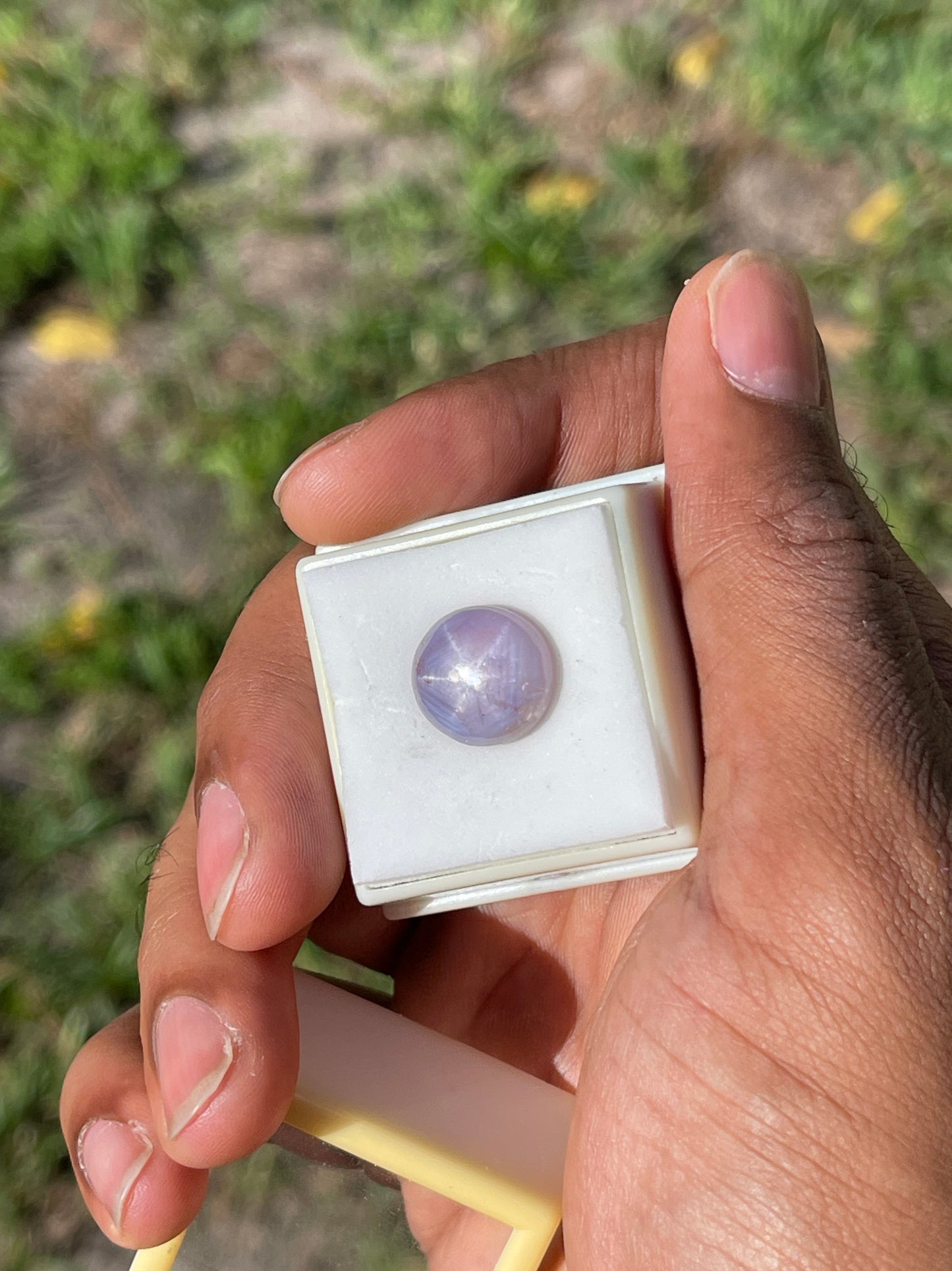 18.06 Carat Natural Sri Lanka Violet Translucent Star Sapphire Loose Gemstone 14x13x8 MM