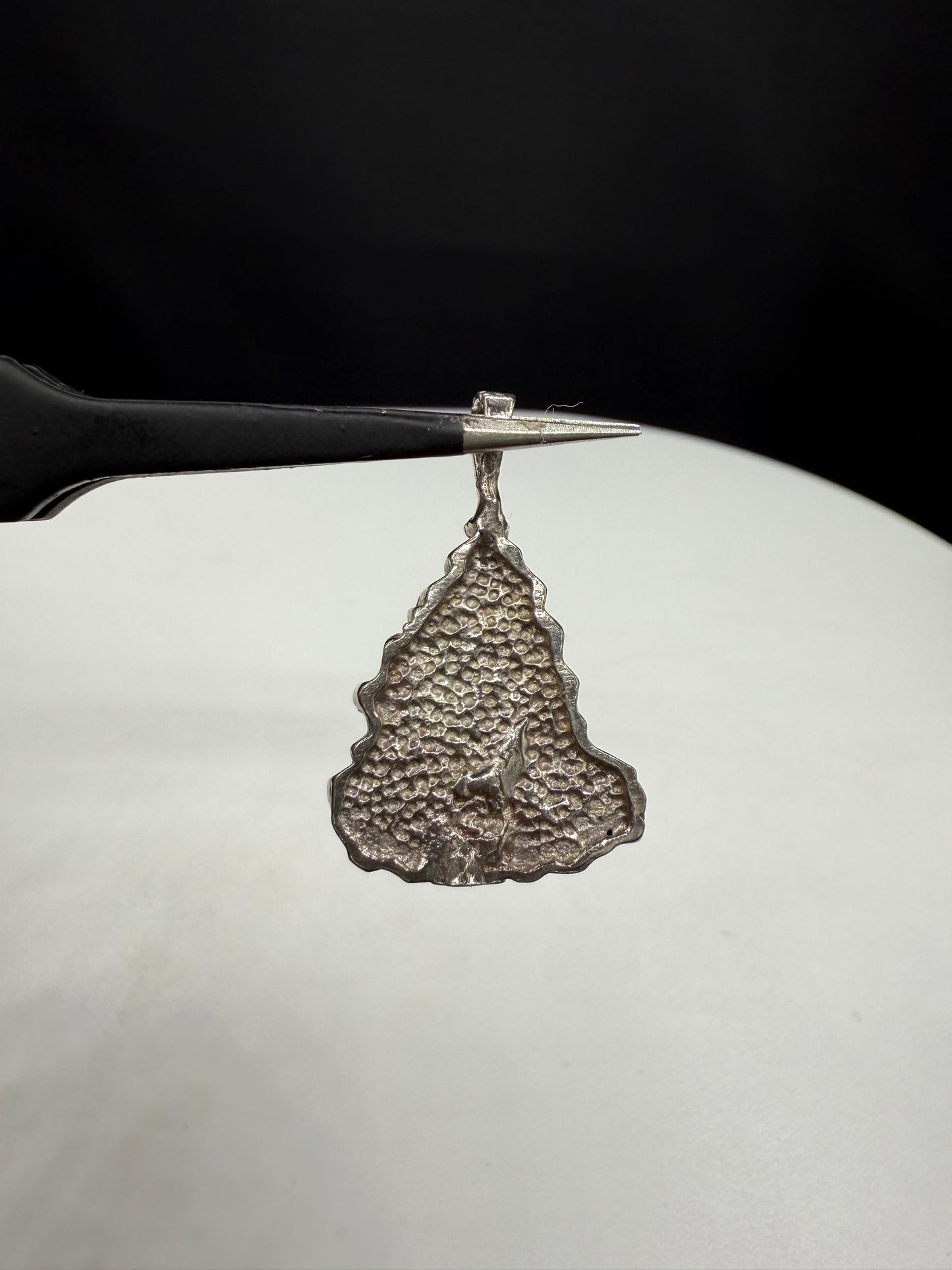 Handmade Solid Sterling Silver Nugget Pendant | Natural Raw Texture | 1.15”