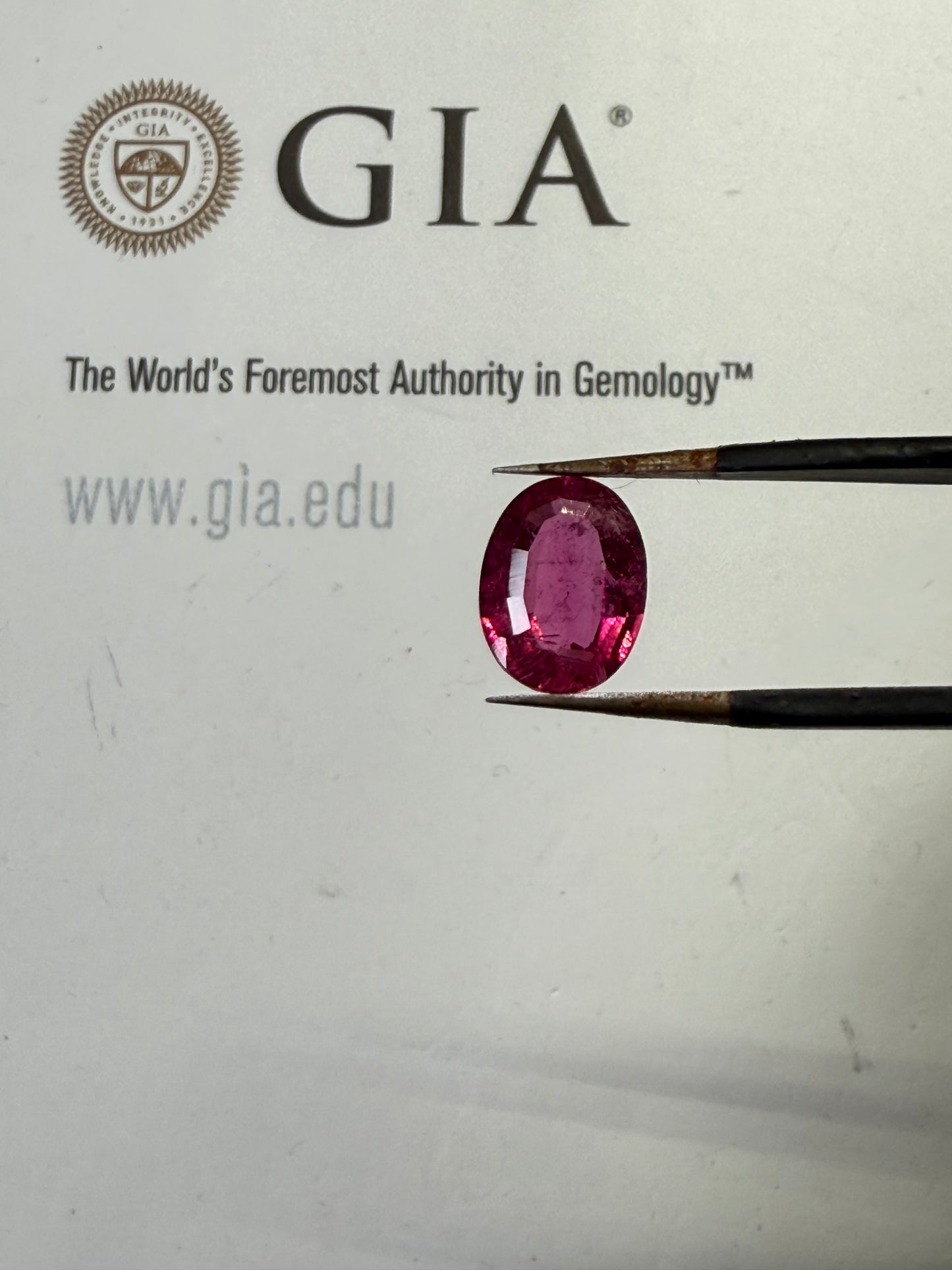Natural Untreated Rubellite Tourmaline 1.75ct Oval Cut | Eye Clean Gemstone 9.7x7.3mm