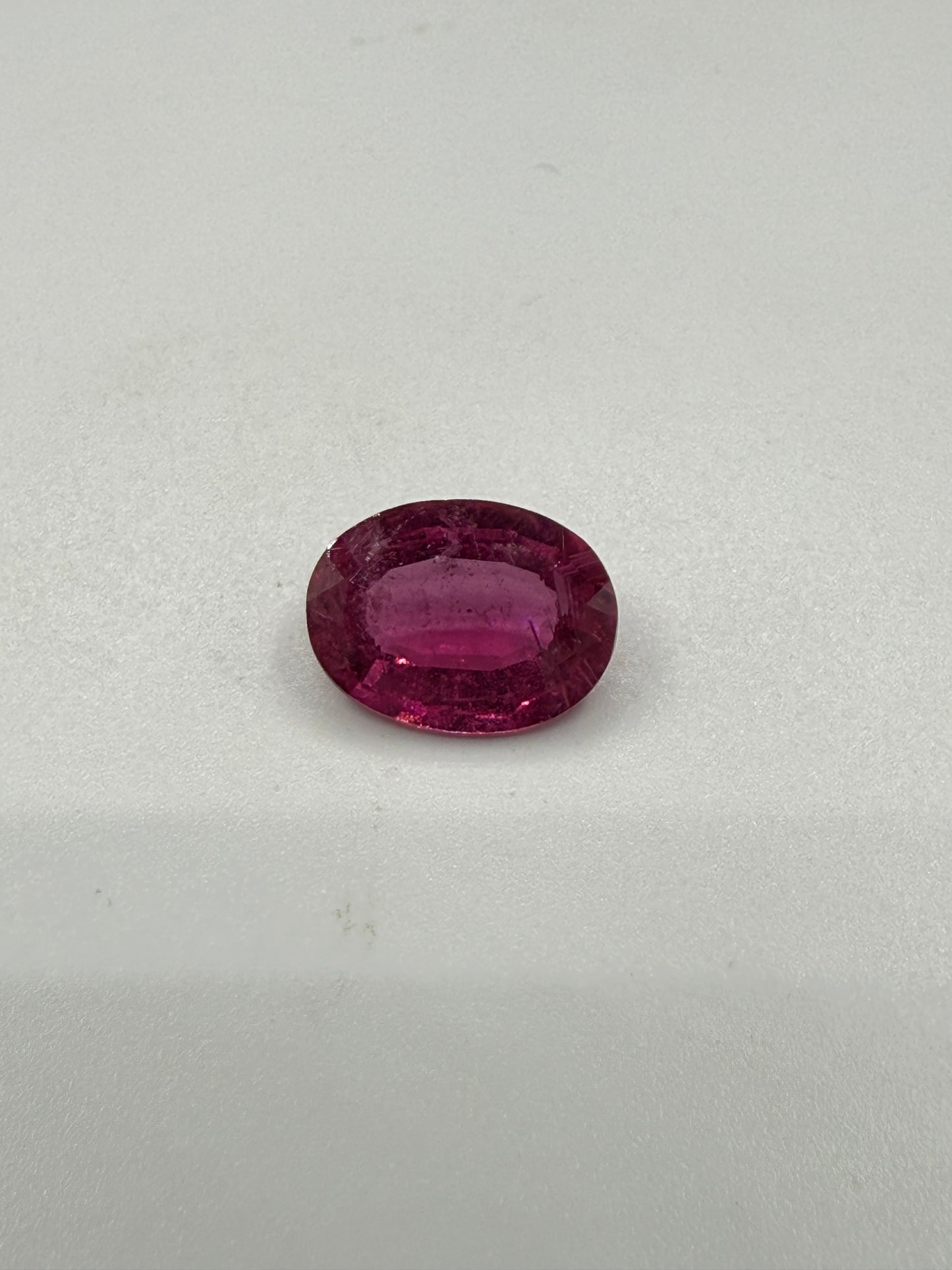 Natural Untreated Rubellite Tourmaline 1.75ct Oval Cut | Eye Clean Gemstone 9.7x7.3mm