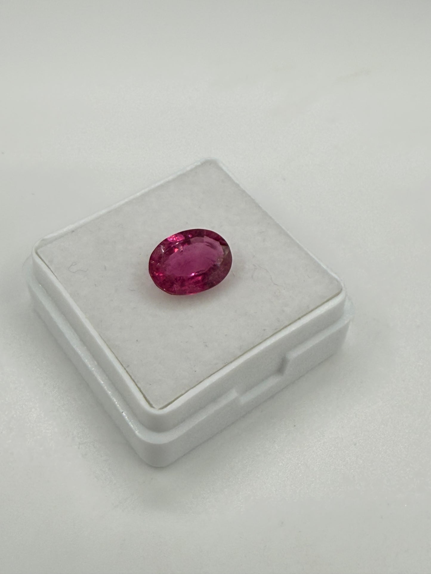 Natural Untreated Rubellite Tourmaline 1.75ct Oval Cut | Eye Clean Gemstone 9.7x7.3mm