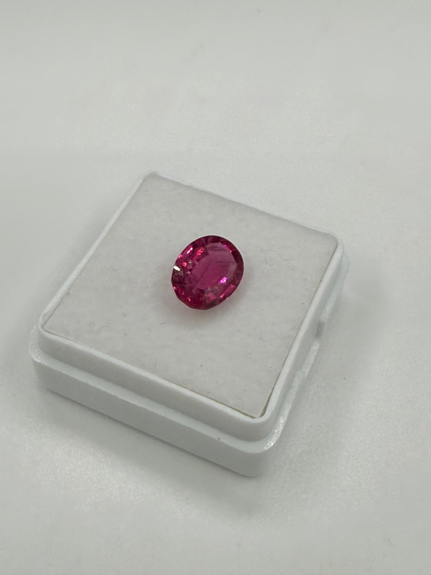 Natural Untreated Rubellite Tourmaline 1.75ct Oval Cut | Eye Clean Gemstone 9.7x7.3mm