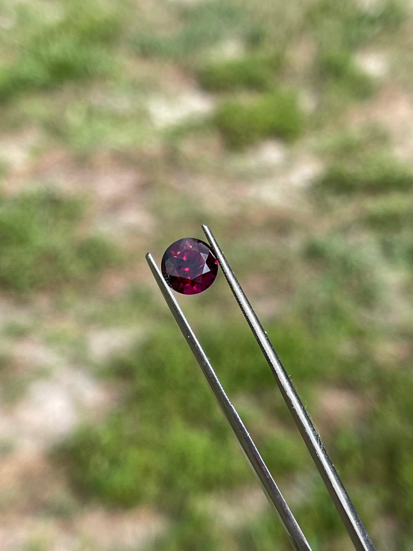 Natural Purple Garnet Round Cut Loose Gemstones