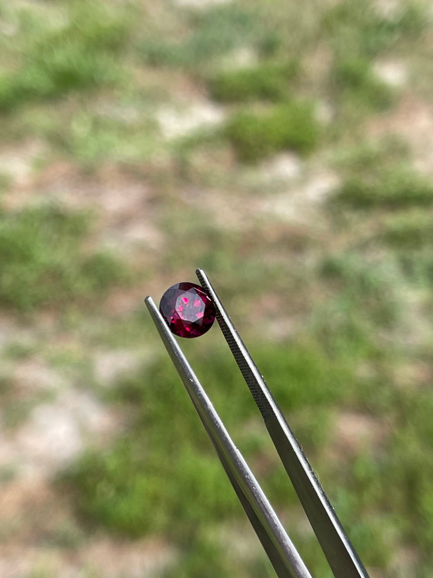 Natural Purple Garnet Round Cut Loose Gemstones