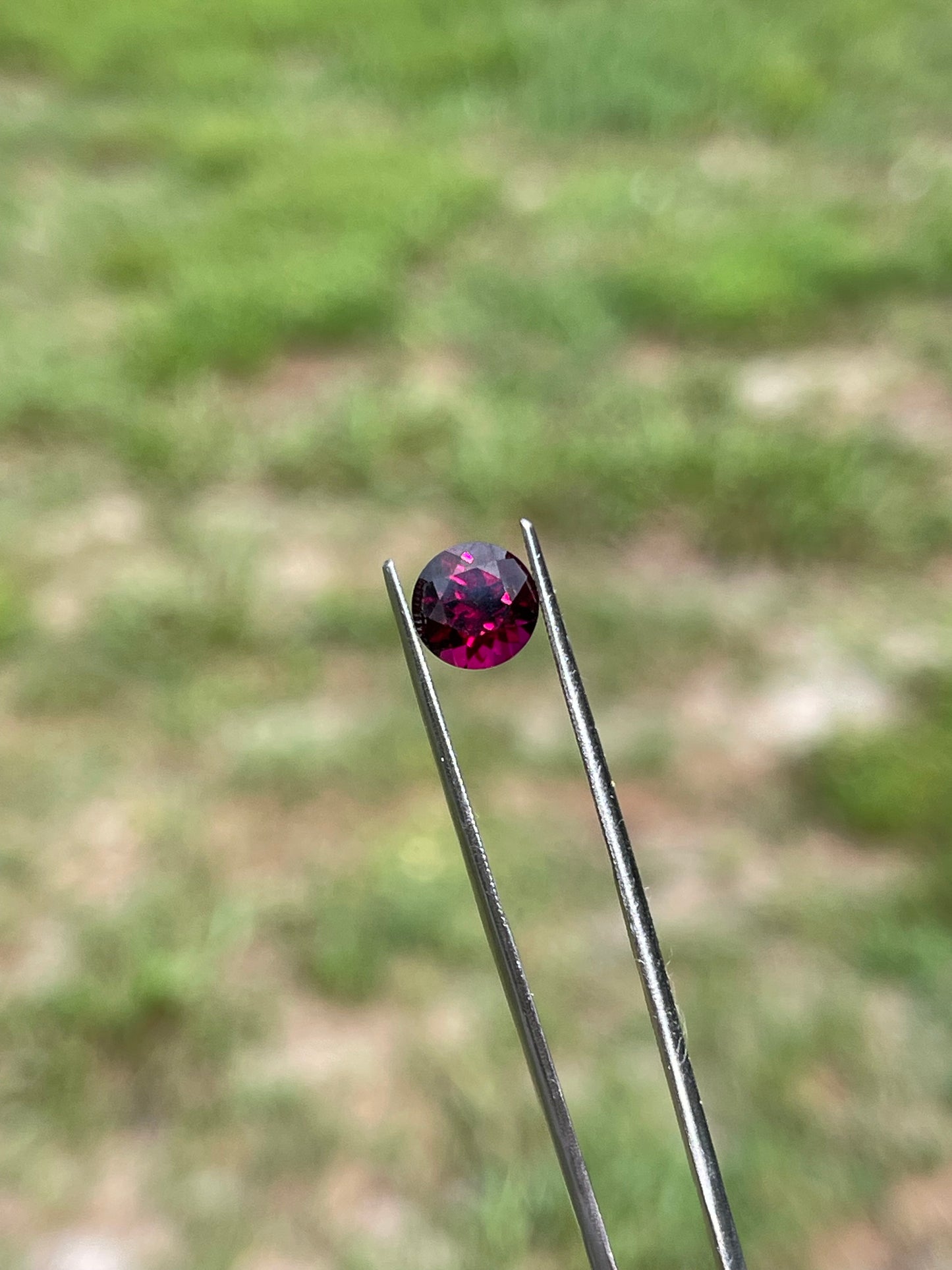 Natural Purple Garnet Round Cut Loose Gemstones