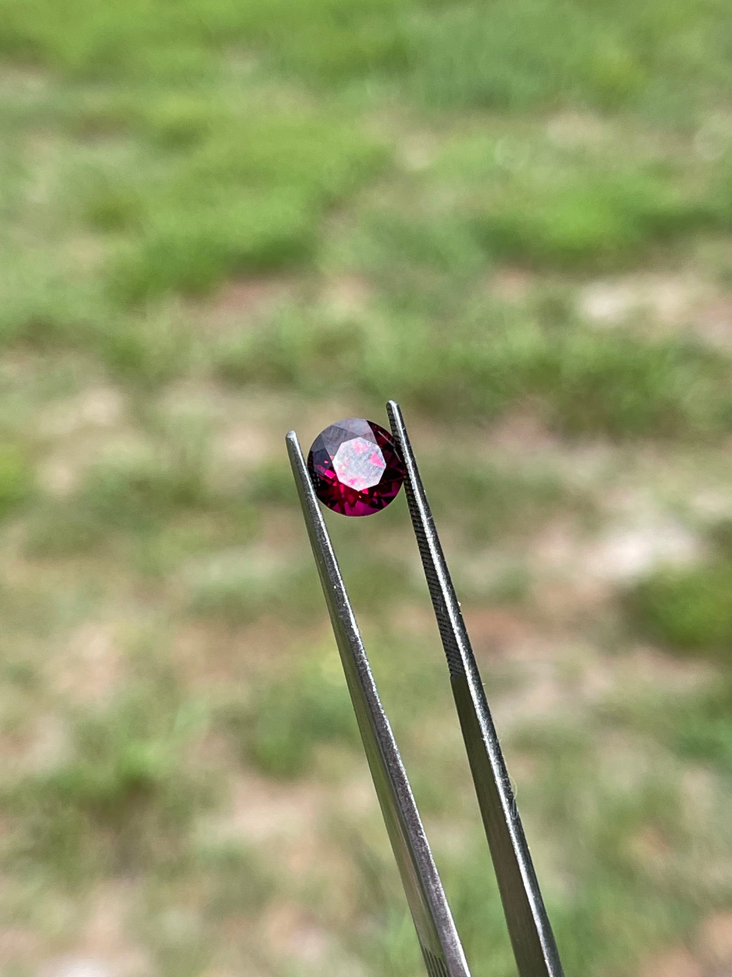 Natural Purple Garnet Round Cut Loose Gemstones