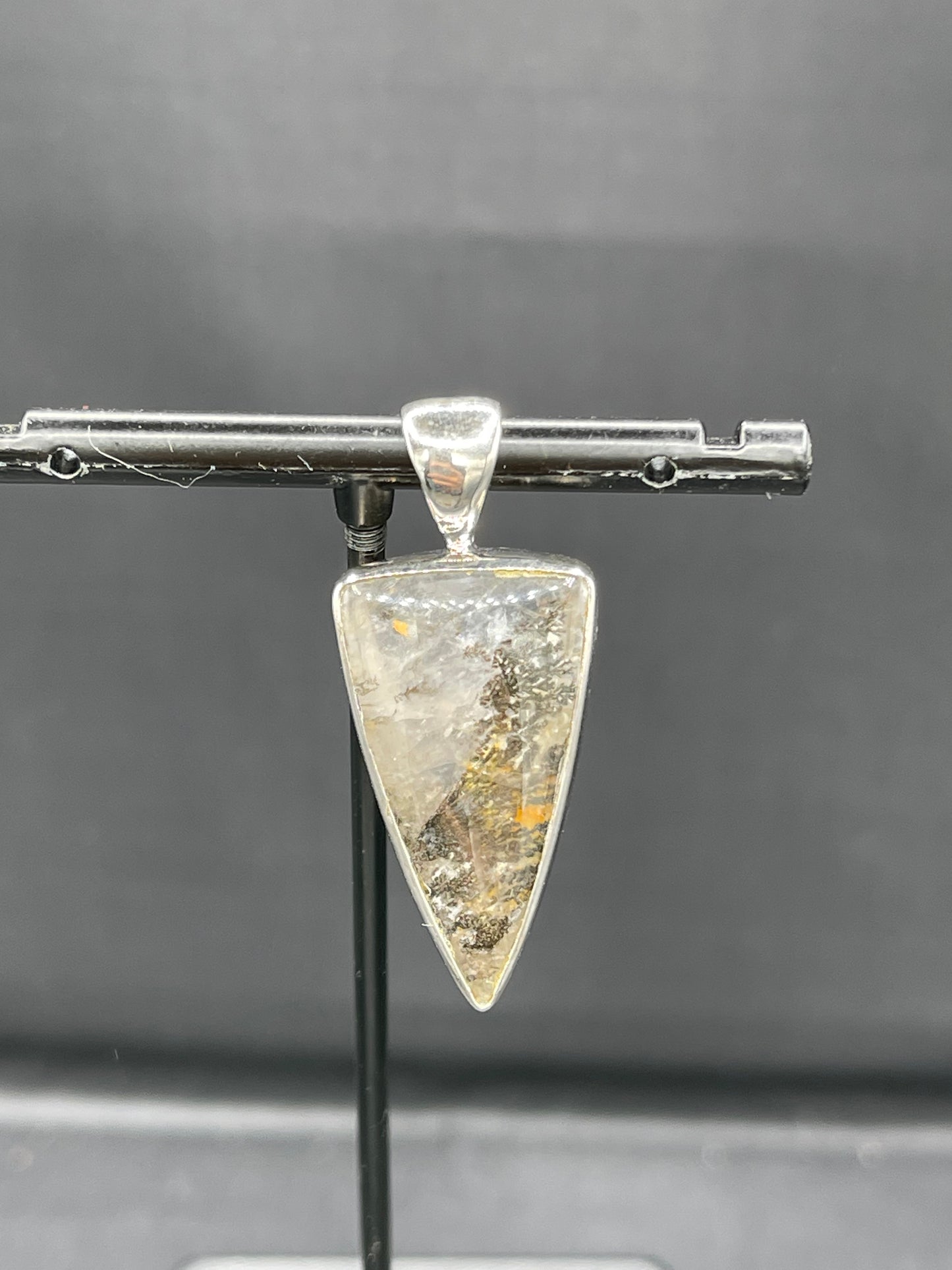 Dendritic Quartz Sterling Silver Pendant