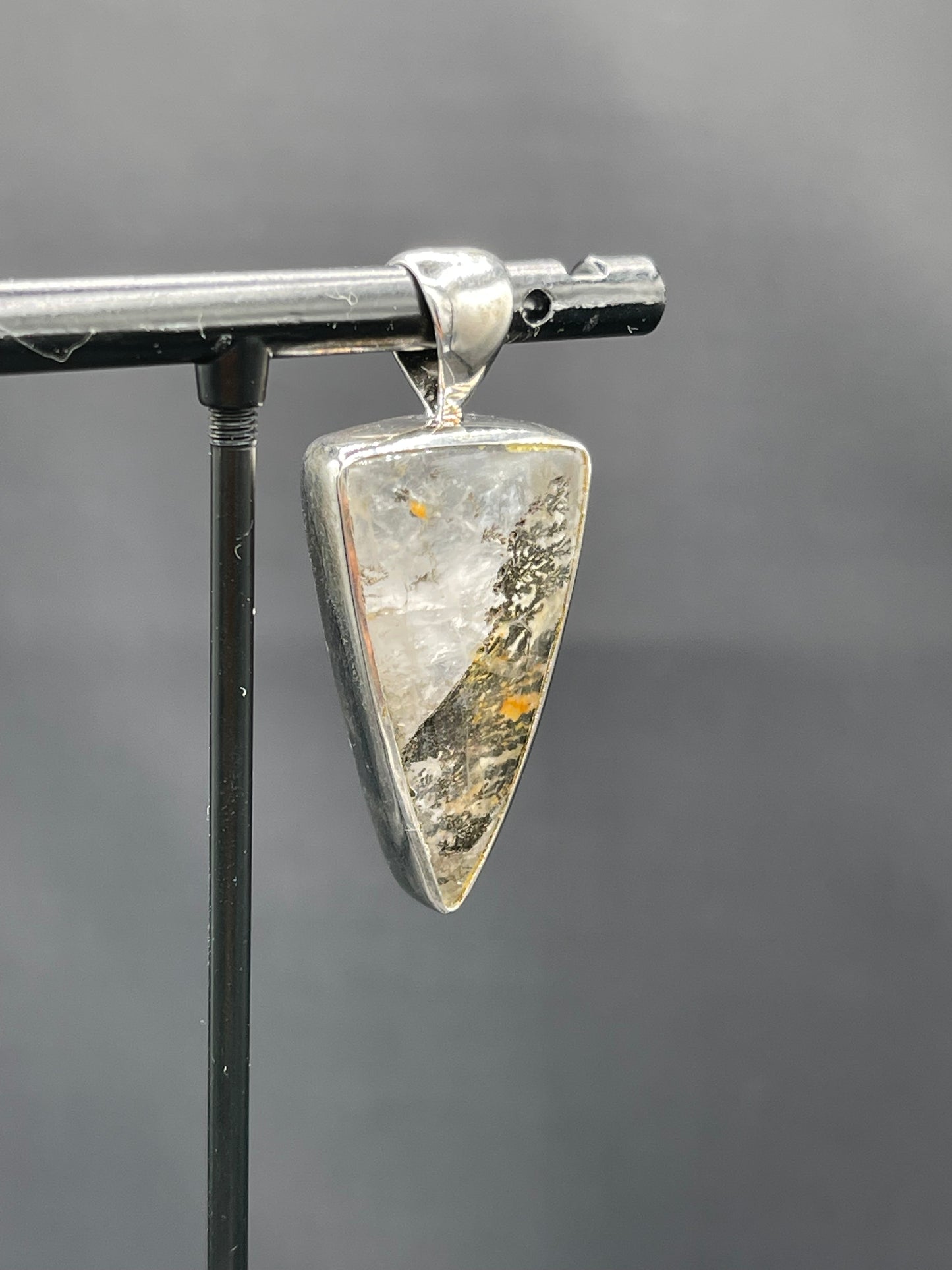 Dendritic Quartz Sterling Silver Pendant
