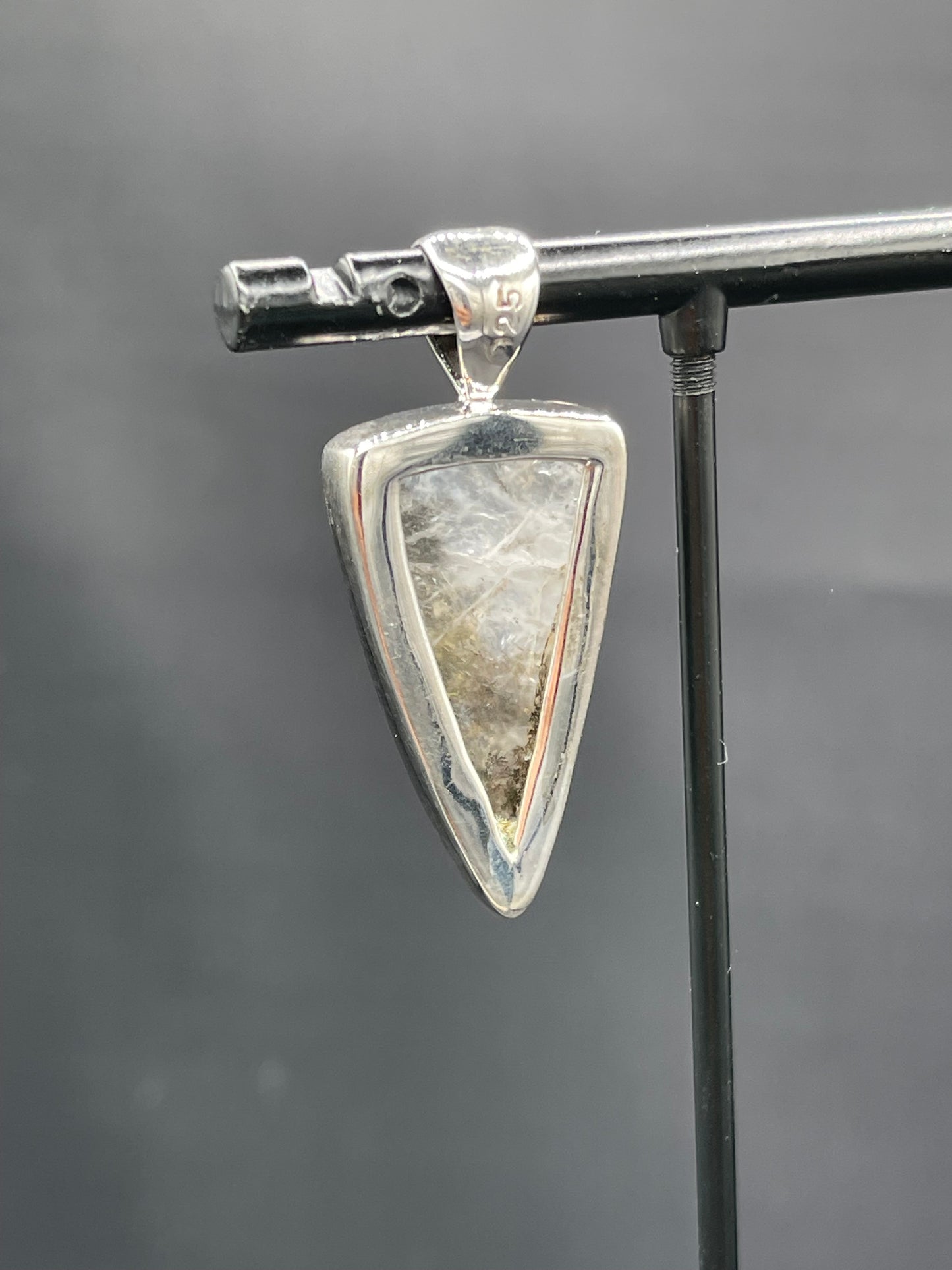 Dendritic Quartz Sterling Silver Pendant