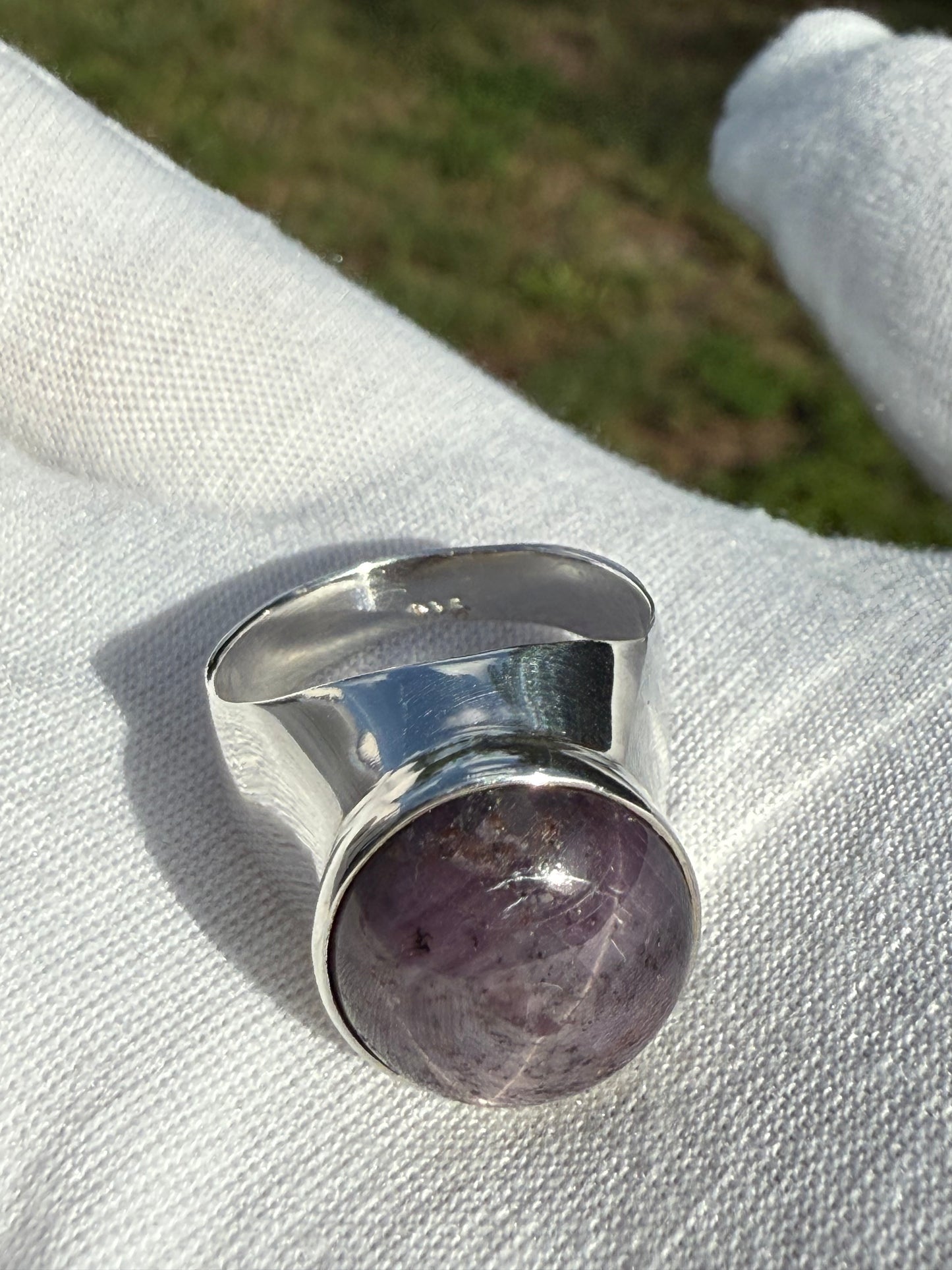 Natural Star Sapphire Sterling Silver Ring (Size 9.5)