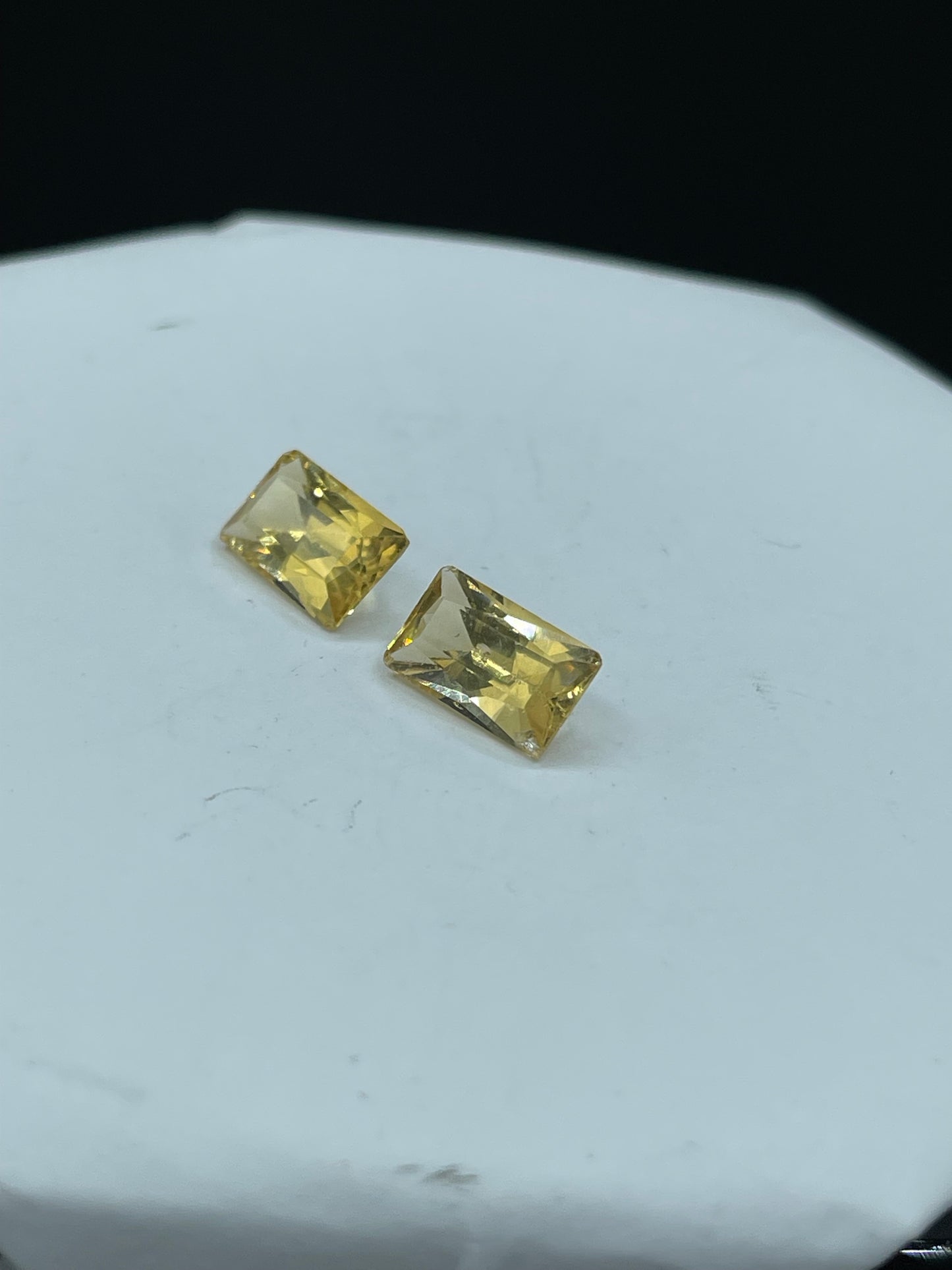 4.98 Carat Natural Golden Beryl Emerald Cut Matching Loose Gemstones (10.1 x 6.3 x 4.8 MM)