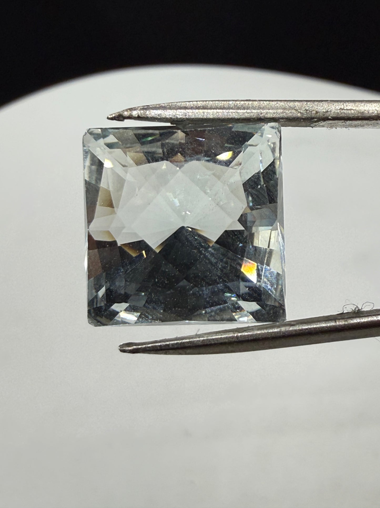 18.18ct Natural Aquamarine Gemstone | Custom Square Cut | Internally Flawless | 14mm