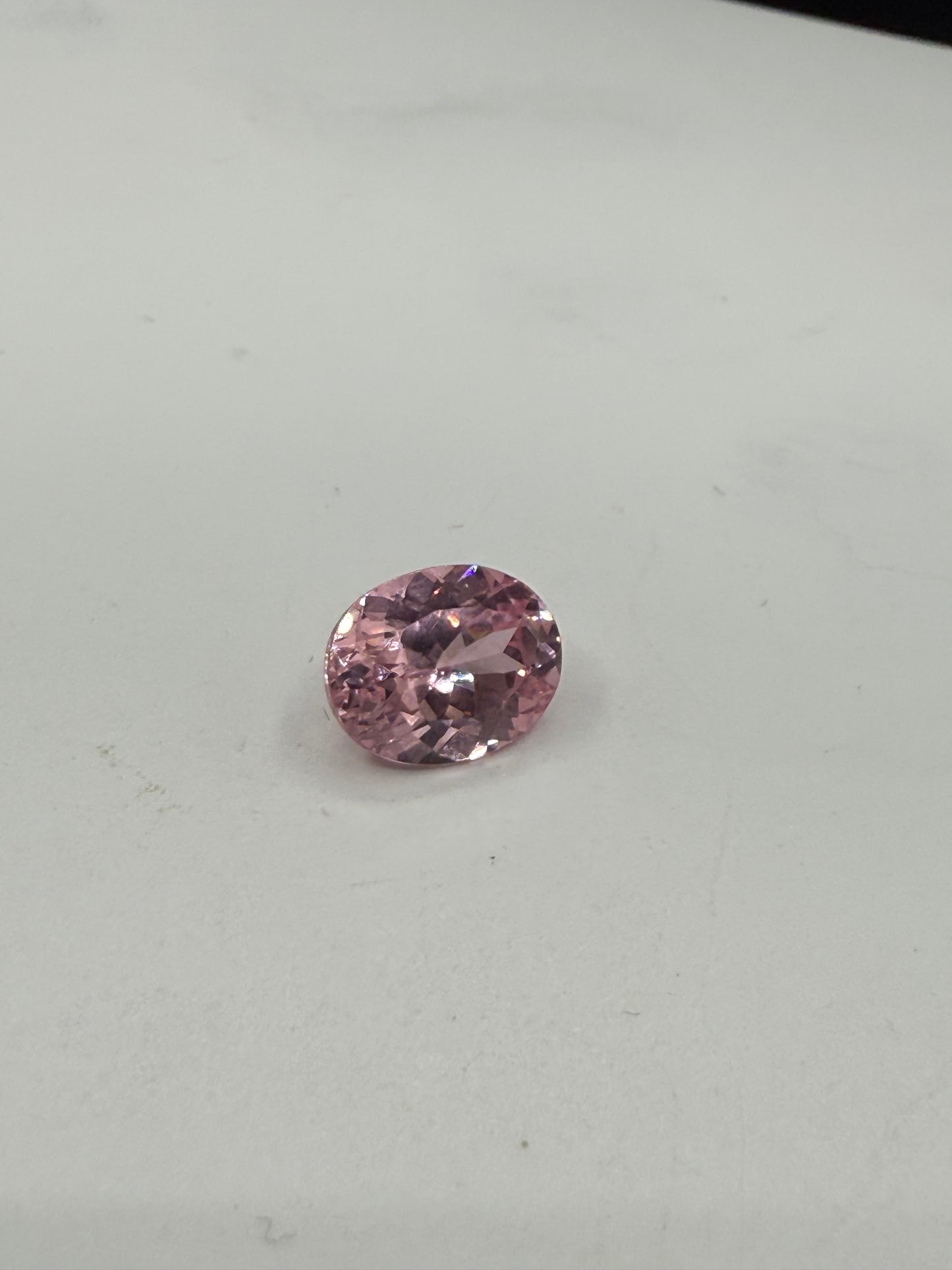4.00ct Hot Pink YAG Synthetic Gemstone | 10x8mm Oval Cut | Lab-Grown Yttrium Aluminum Garnet