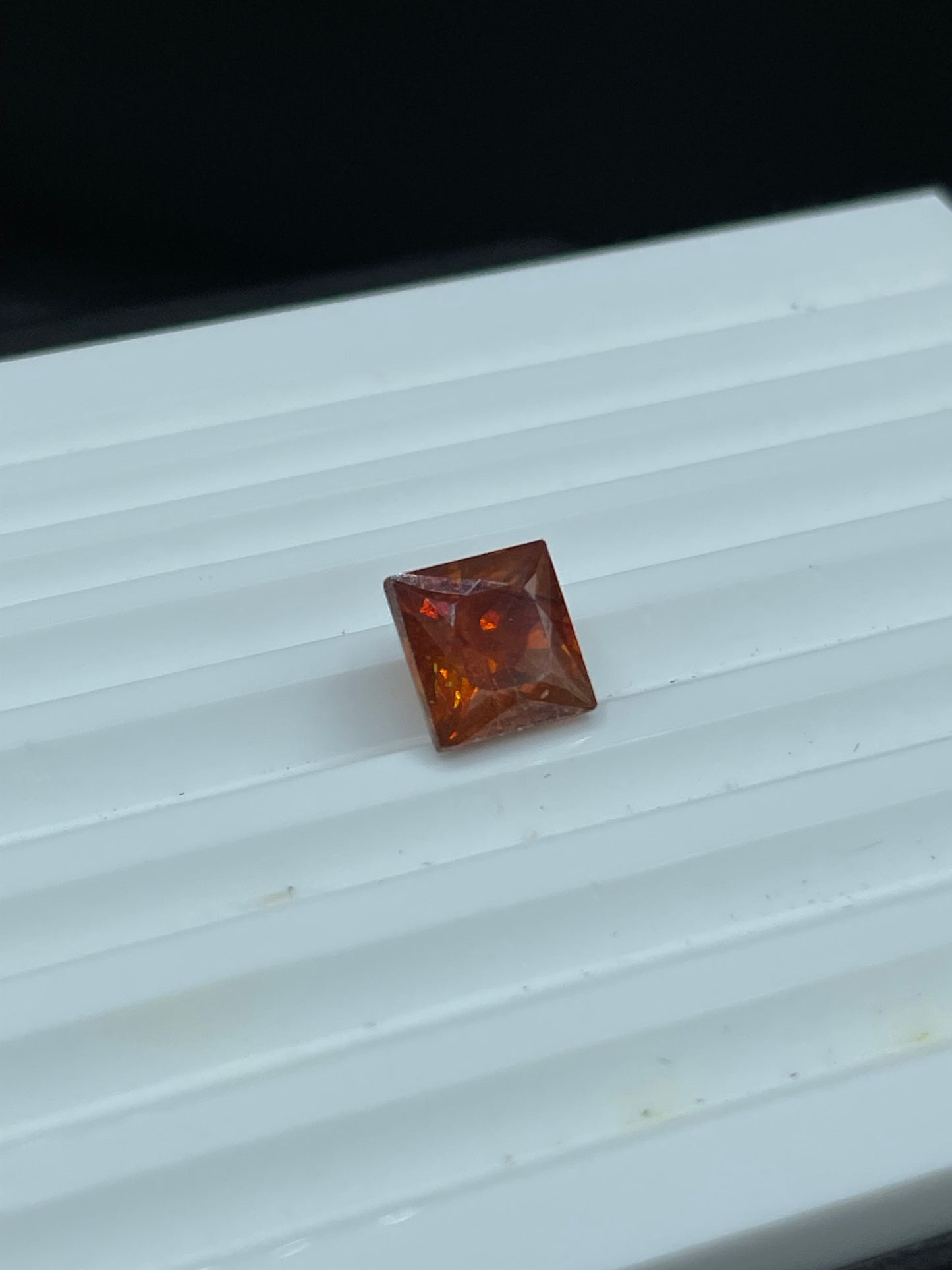 6.47 Carat Natural Spanish Sphalerite Princess Cut Loose Gemstone (9.1 x 9.1 x 7.3 MM)