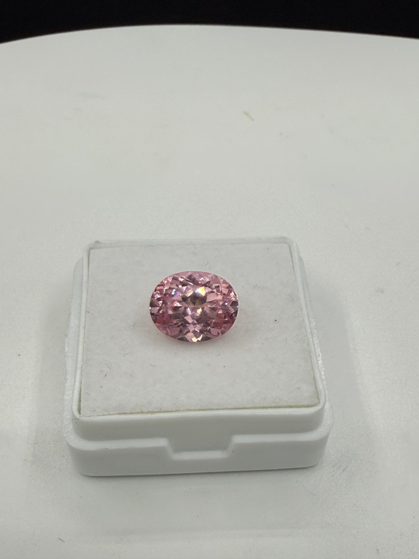 4.00ct Hot Pink YAG Synthetic Gemstone | 10x8mm Oval Cut | Lab-Grown Yttrium Aluminum Garnet