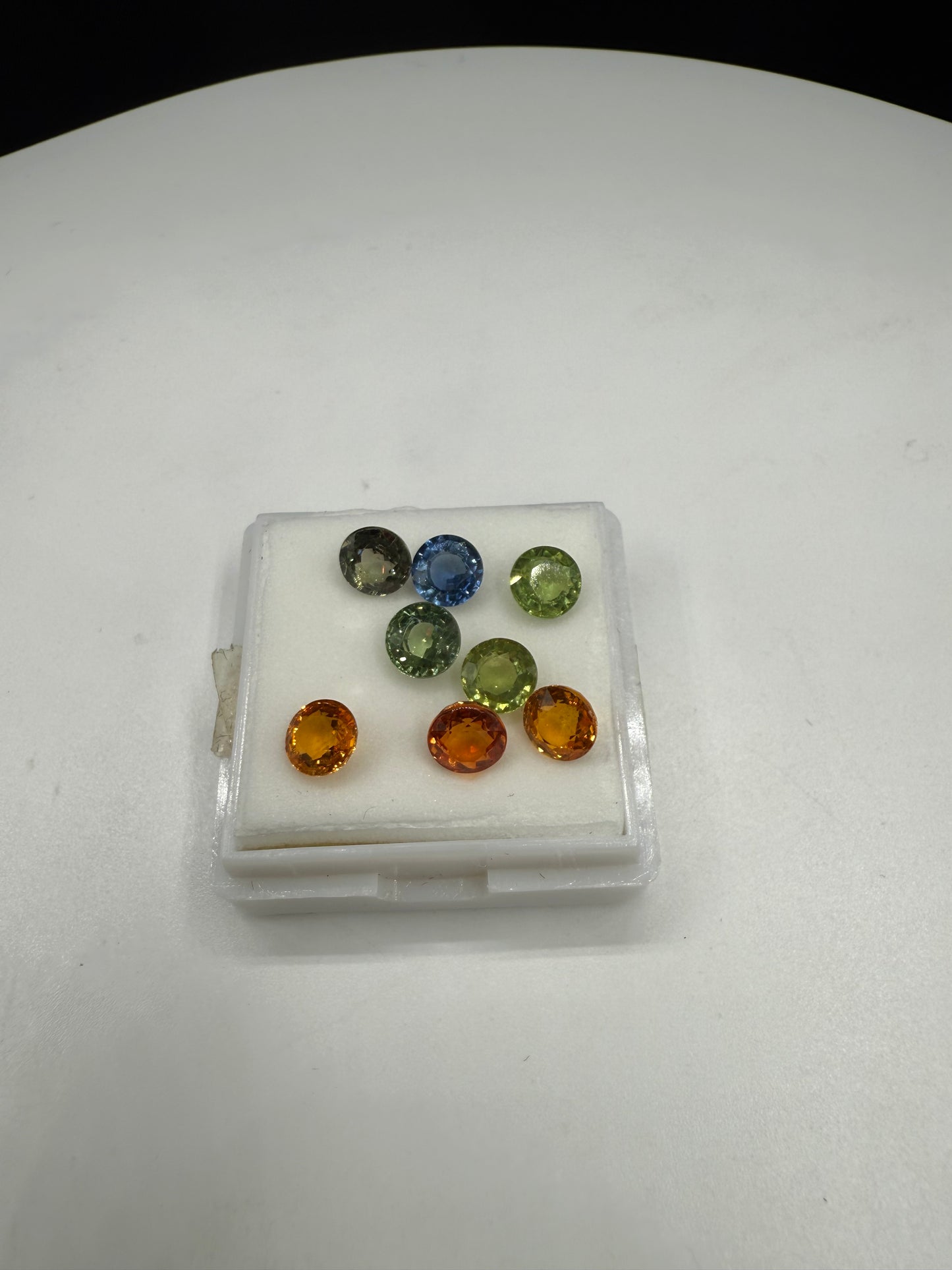 Natural Multi Color Sapphire Parcel – 5.65 Carats | 8 Round 5mm Loose Sapphires