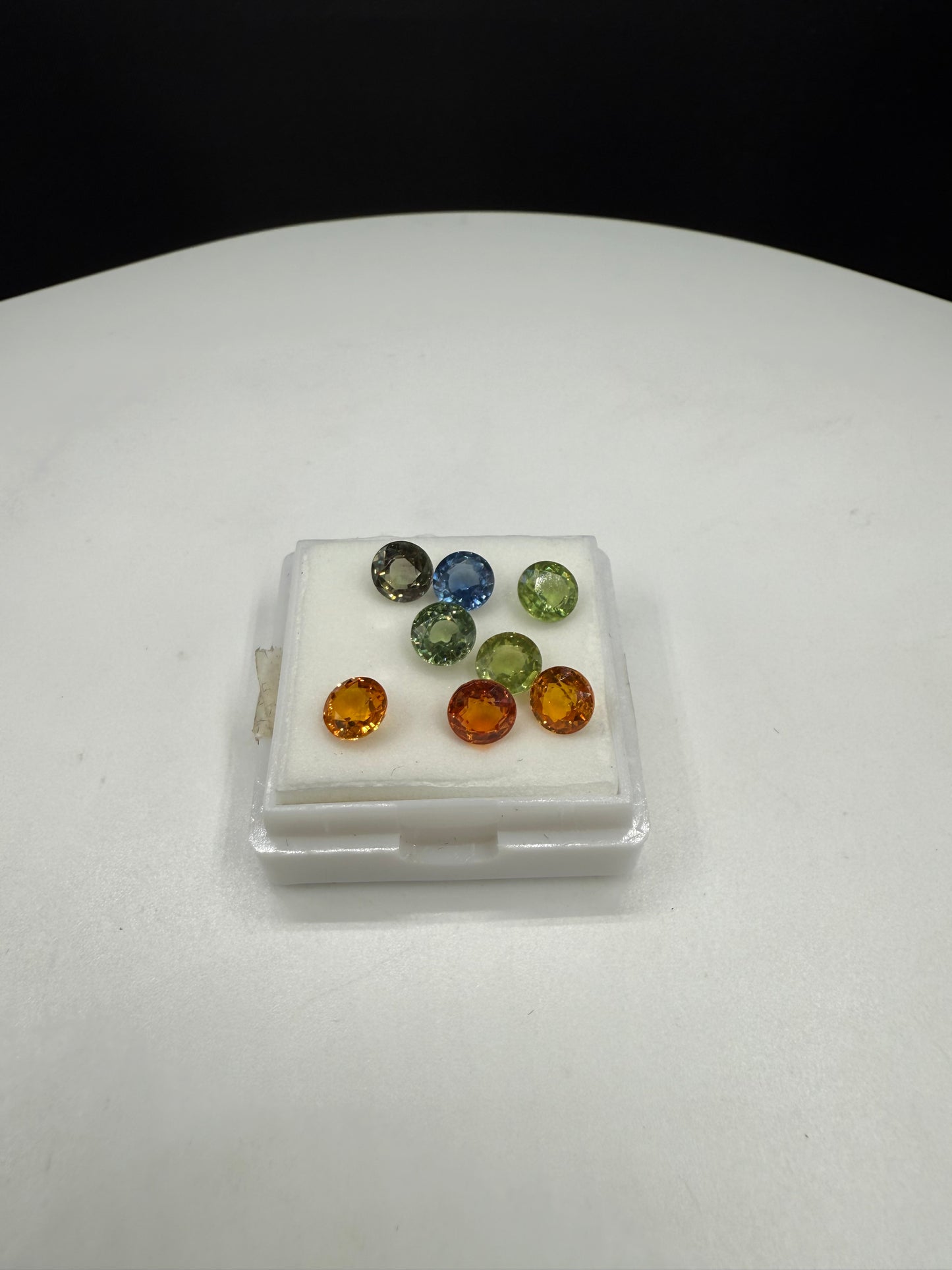 Natural Multi Color Sapphire Parcel – 5.65 Carats | 8 Round 5mm Loose Sapphires