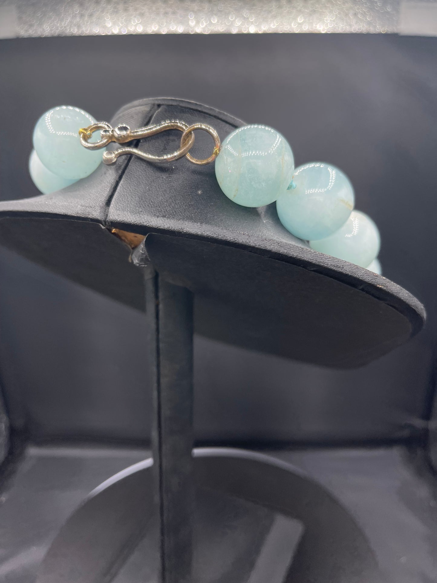 1500 Carat Natural Aquamarine Beaded Sterling Silver Necklace