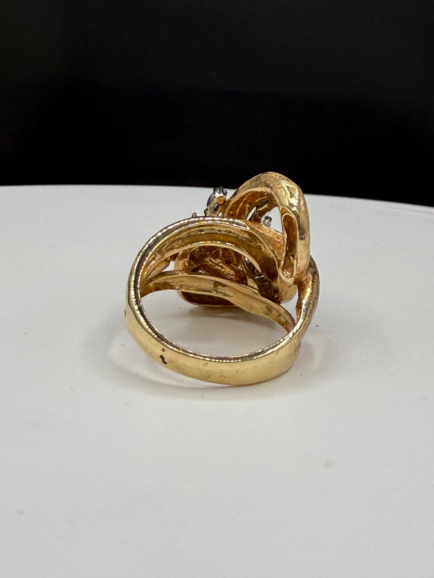 Vintage Untreated Ruby and Sapphire 14k Yellow Gols Ring | Size 8.5 | JBM Signed Designer | 14.45 Grams