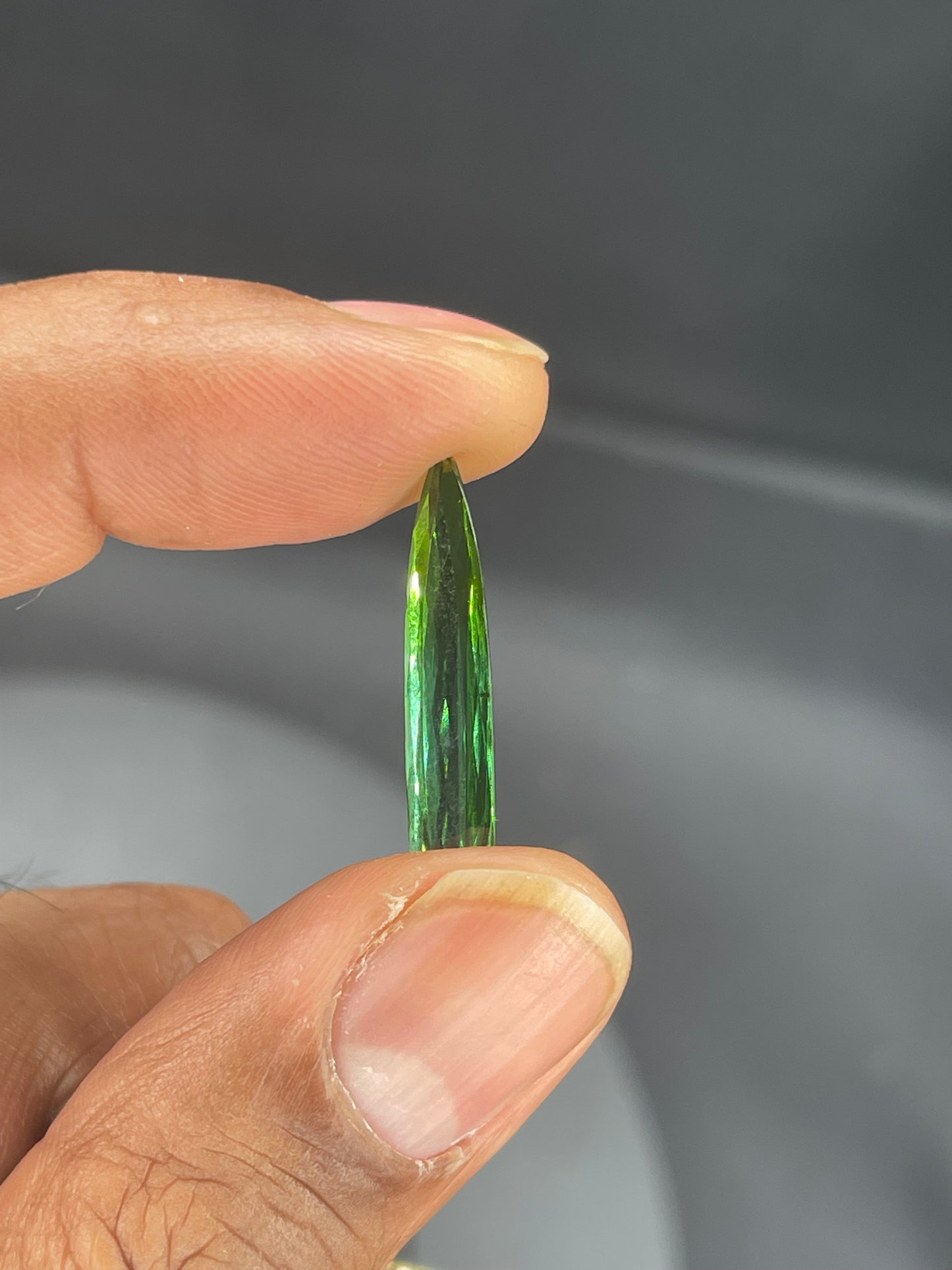 4.95 Carat Natural Green Tourmaline Fancy Cut Loose Gemstone (25.2 x 5.1 x 3.9 MM)
