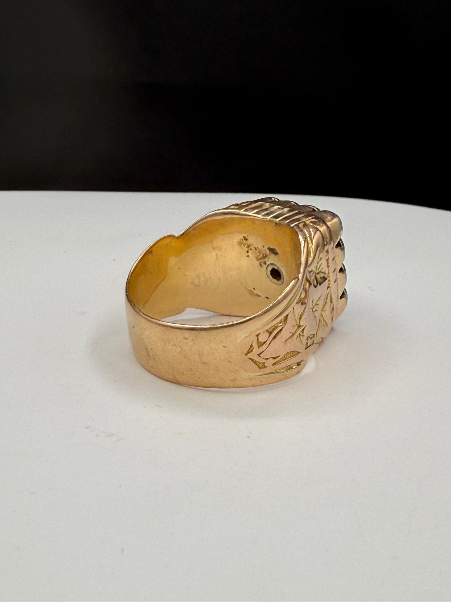 Vintage 18K Gold Men’s Diamond Statement Ring – 1.00 CTW, 16.76g, Size 11