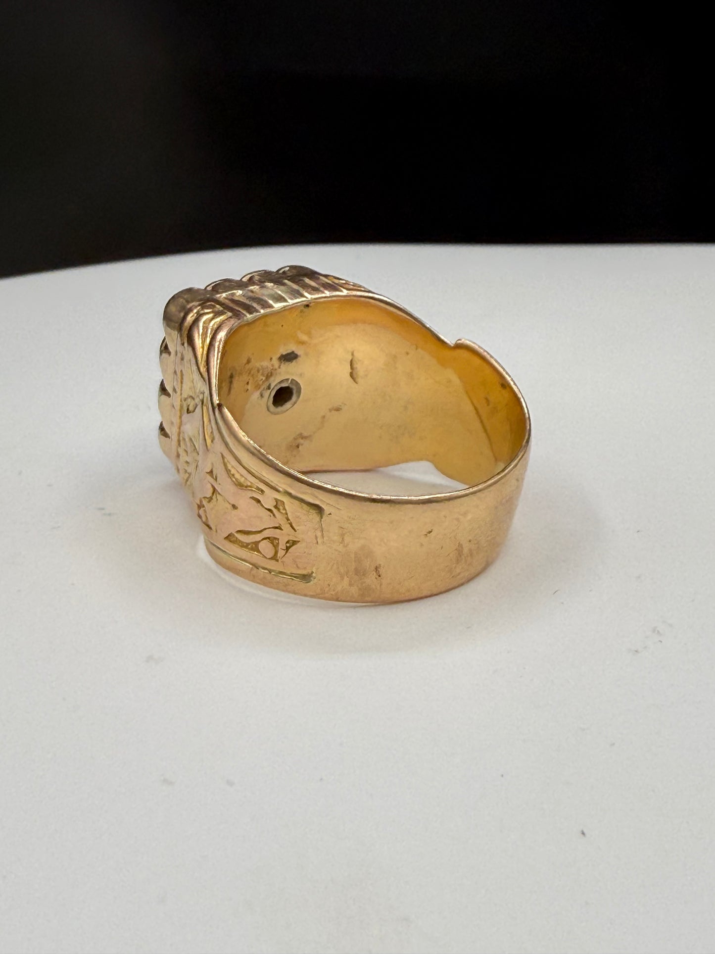 Vintage 18K Gold Men’s Diamond Statement Ring – 1.00 CTW, 16.76g, Size 11