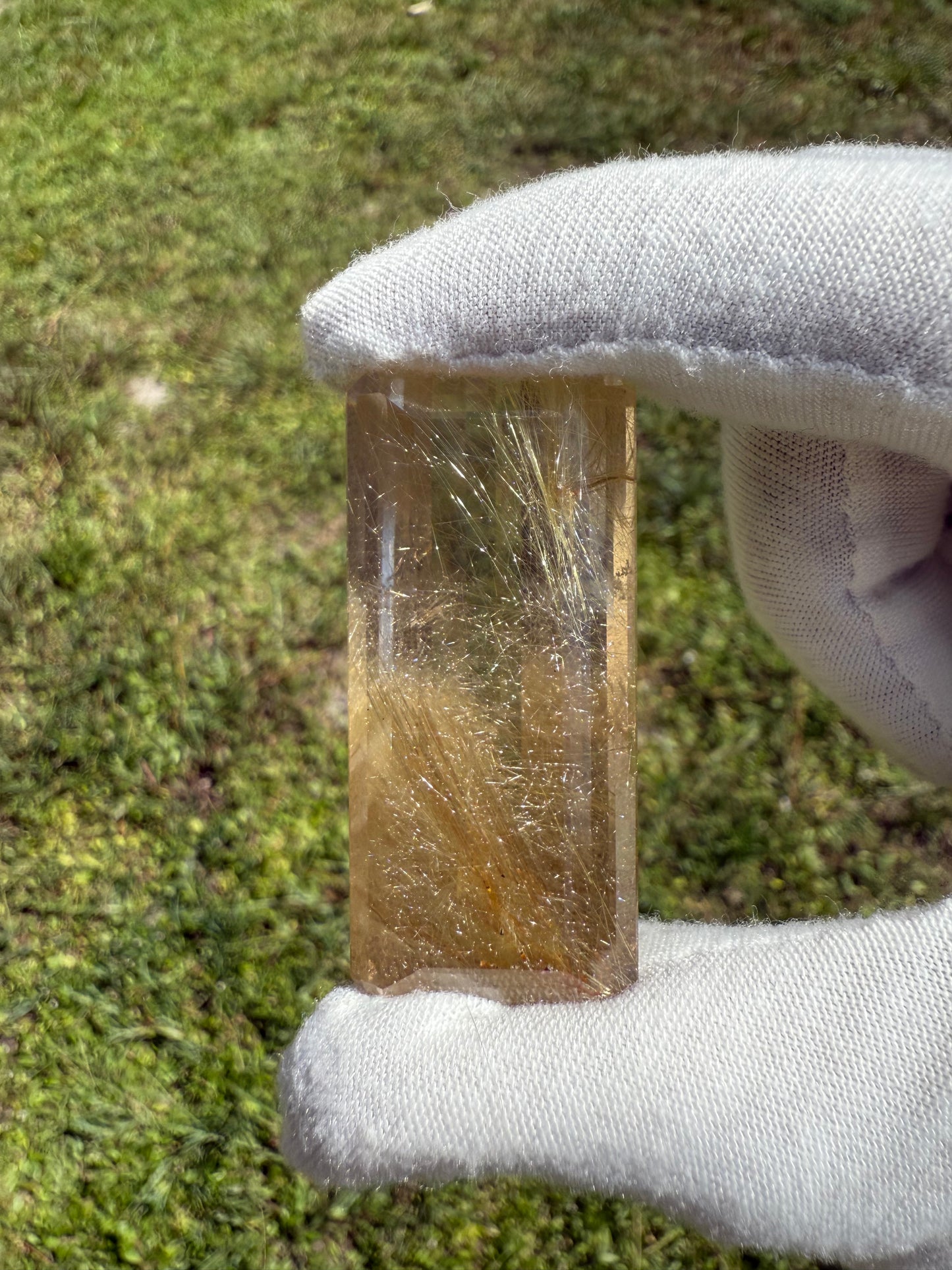 Natural Rutile Quartz Emerald Cut Loose Gemstone – 159.82 Carats | 50.90 x 22.73 x 16.90 mm