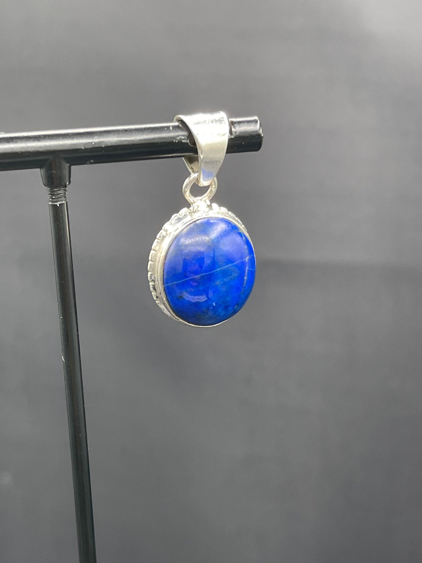 Natural Lapis Lazuli Sterling Silver Pendant