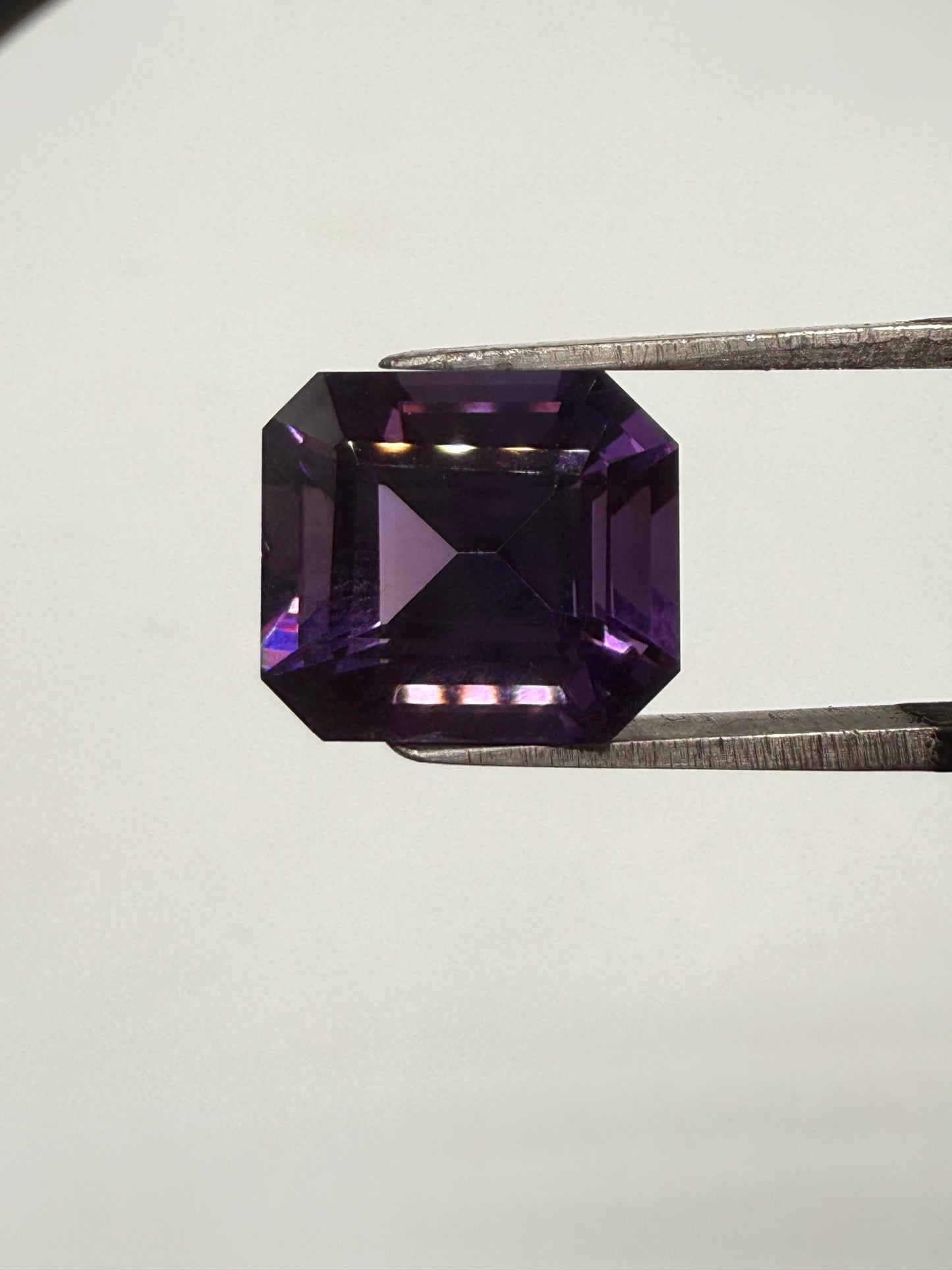 5.97 Carat Natural Amethyst Emerald Step-Cut Loose Gemstone | 11.91 x 10.50 x 7.76 MM