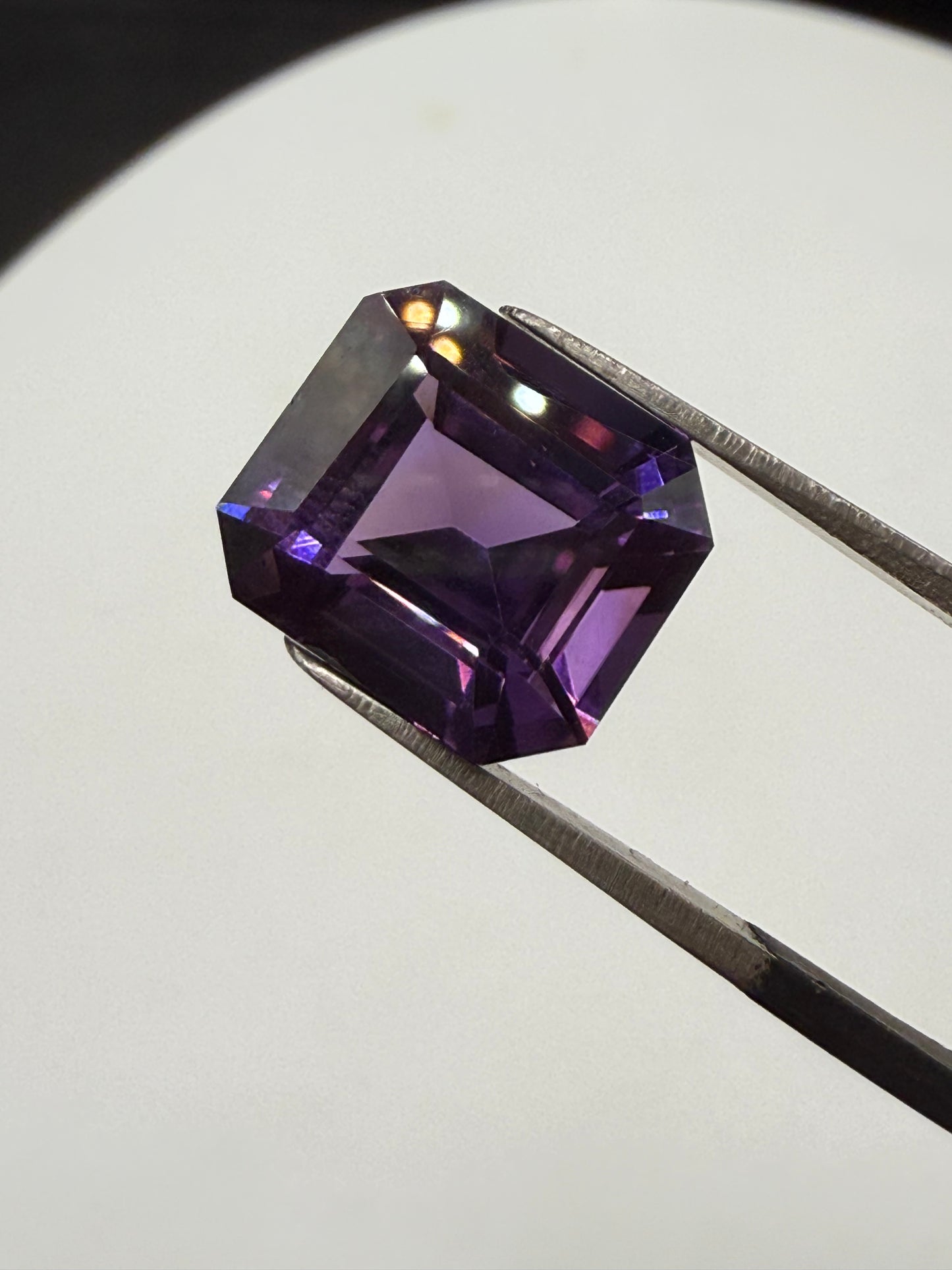 5.97 Carat Natural Amethyst Emerald Step-Cut Loose Gemstone | 11.91 x 10.50 x 7.76 MM