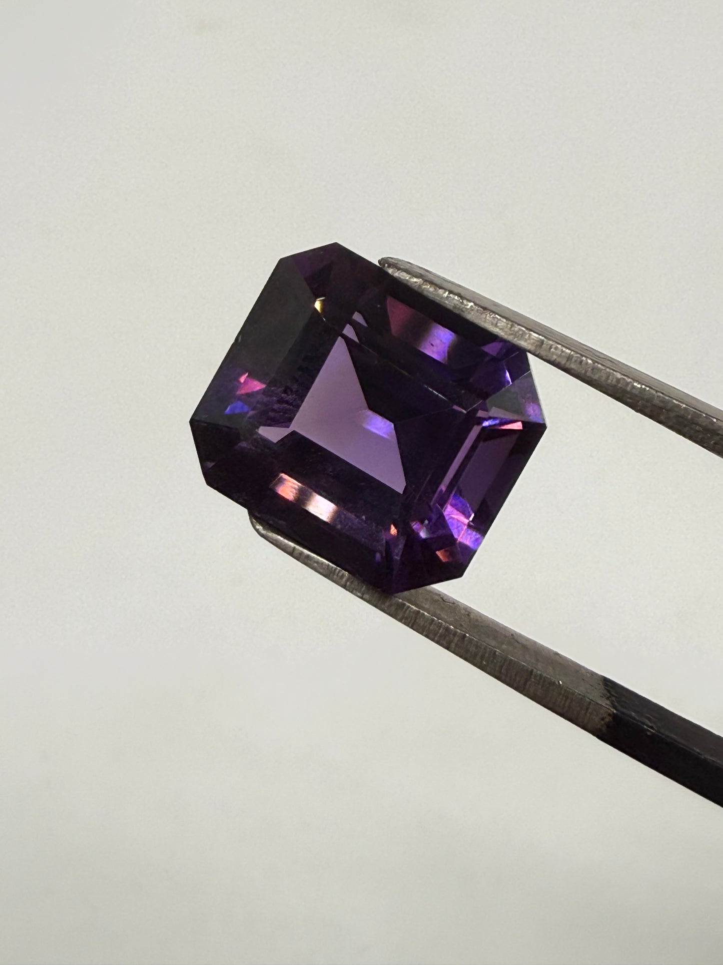 5.97 Carat Natural Amethyst Emerald Step-Cut Loose Gemstone | 11.91 x 10.50 x 7.76 MM