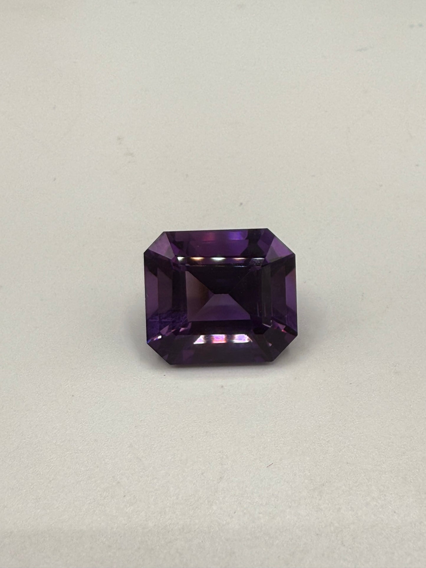 5.97 Carat Natural Amethyst Emerald Step-Cut Loose Gemstone | 11.91 x 10.50 x 7.76 MM