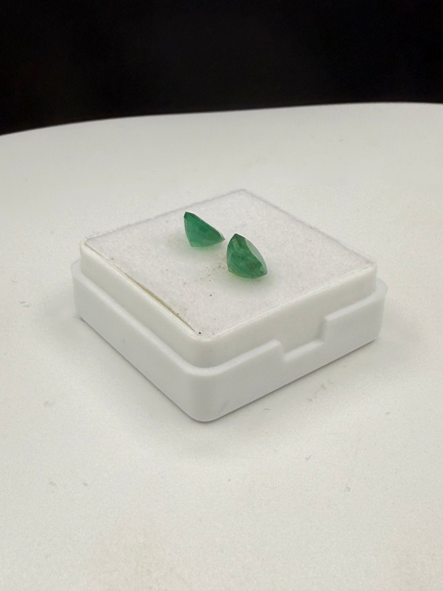 1.62 Carat Natural Round Emerald Matching Pair – 6mm Loose Gemstones