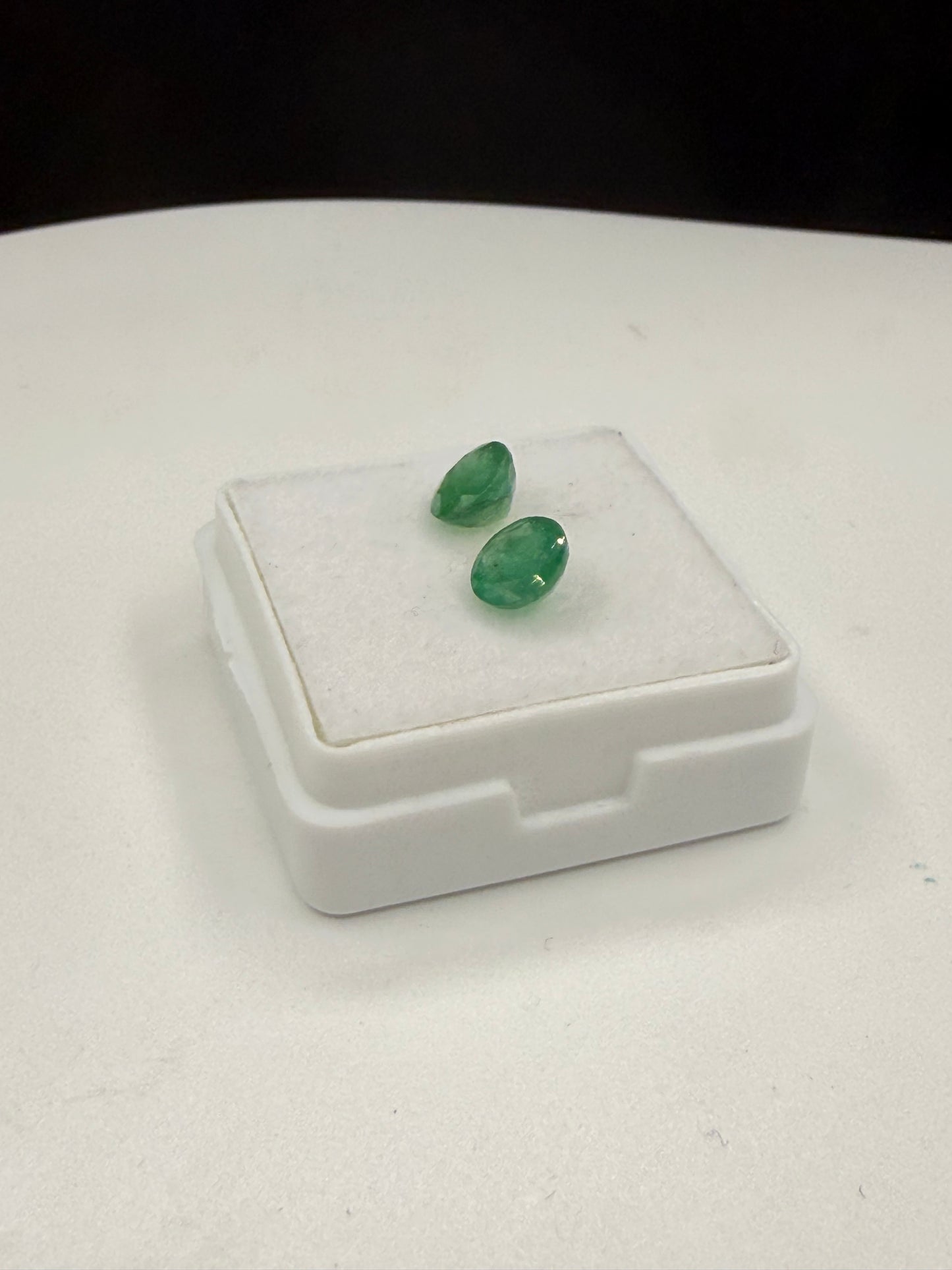 1.62 Carat Natural Round Emerald Matching Pair – 6mm Loose Gemstones