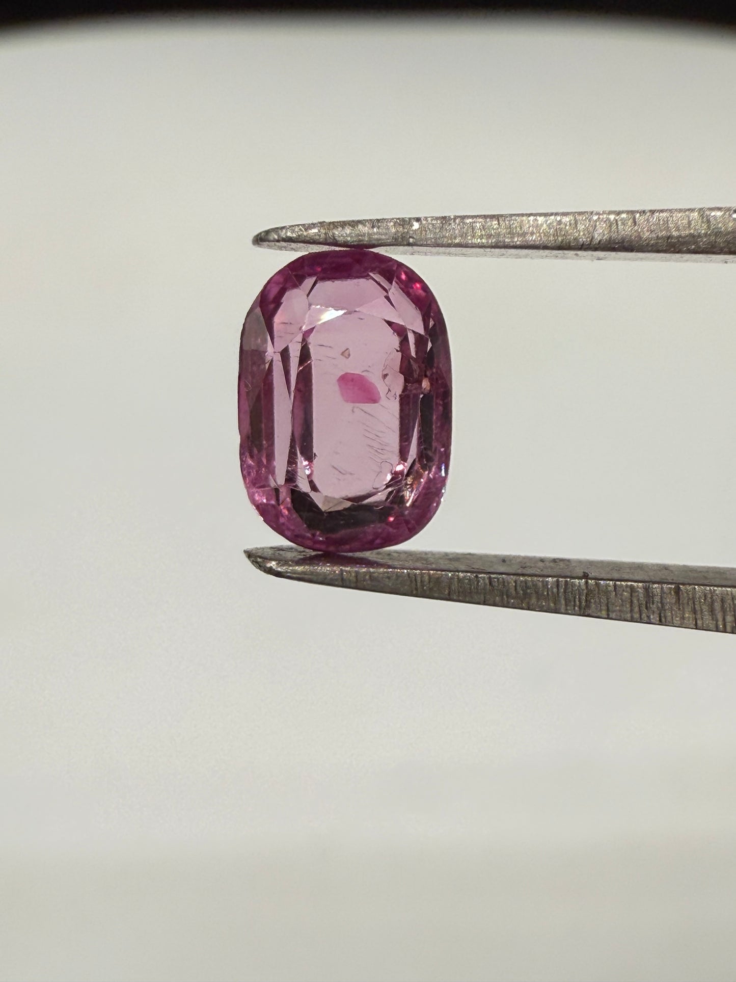 1.24 Carat Natural Pink Sapphire Cushion Cut Loose Gemstone | 6.75 x 4.77 x 3.35 MM