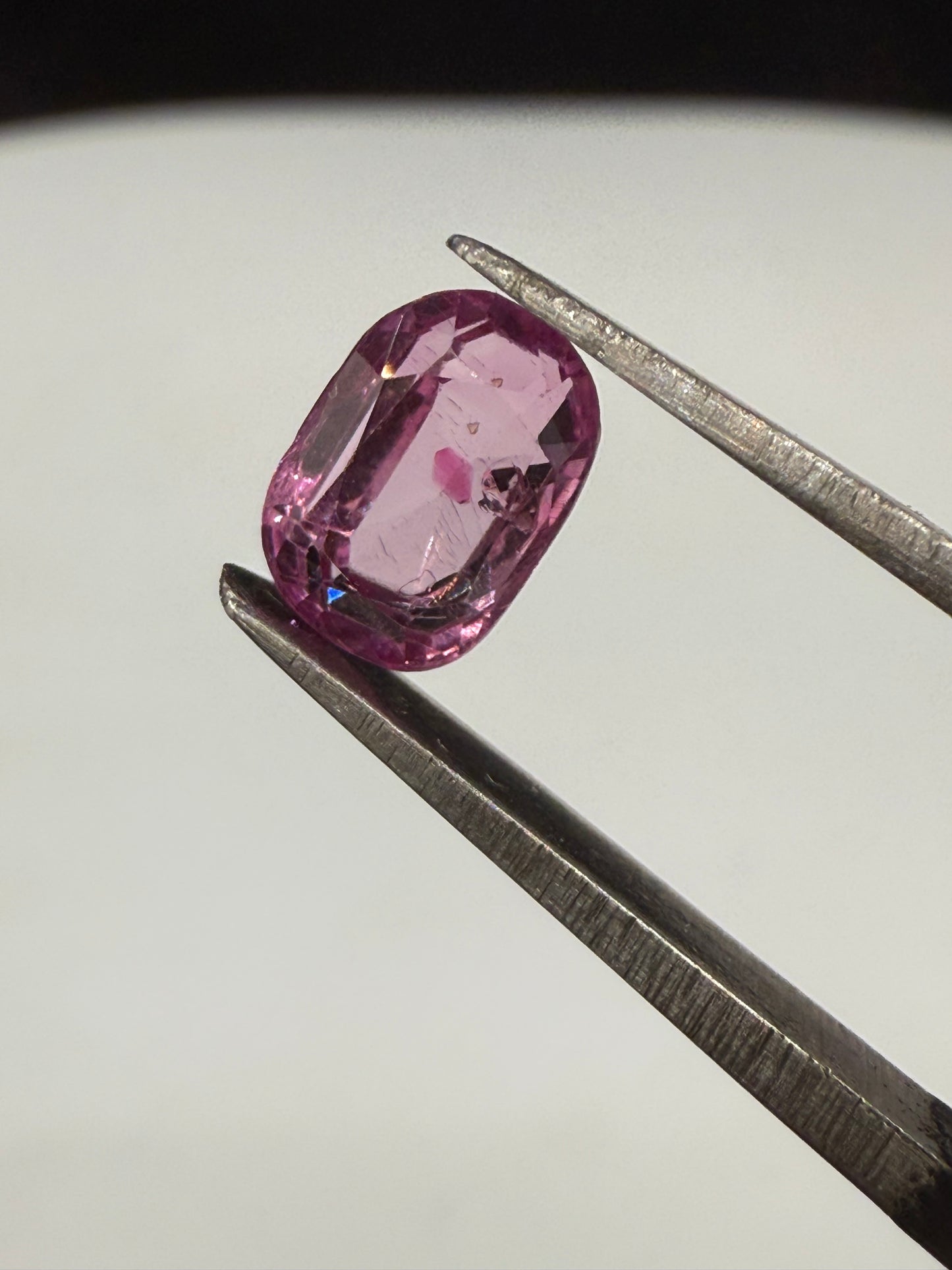 1.24 Carat Natural Pink Sapphire Cushion Cut Loose Gemstone | 6.75 x 4.77 x 3.35 MM
