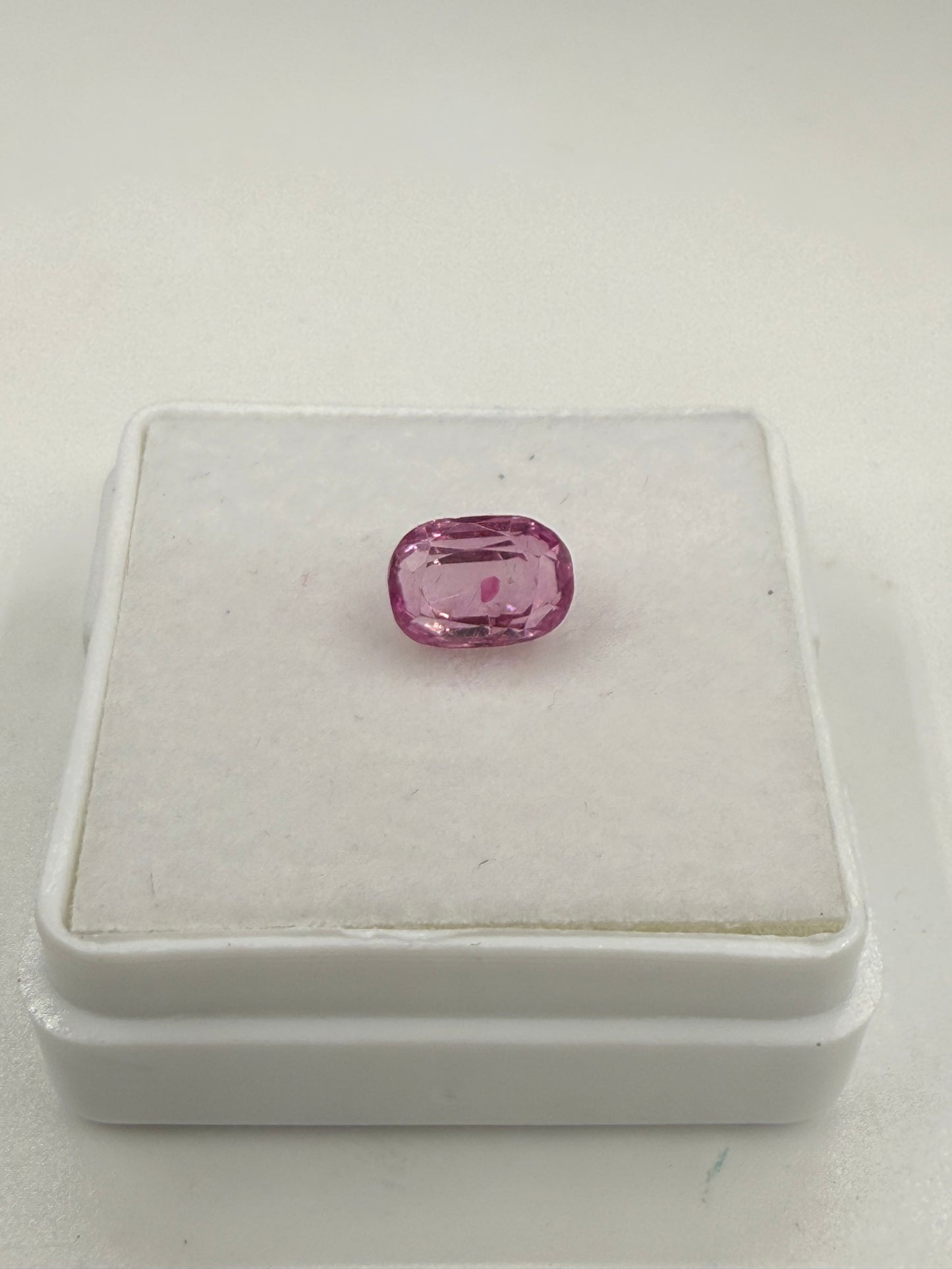 1.24 Carat Natural Pink Sapphire Cushion Cut Loose Gemstone | 6.75 x 4.77 x 3.35 MM
