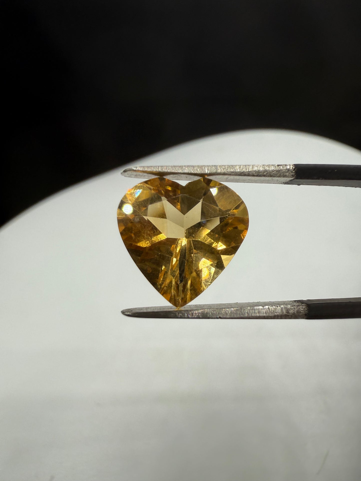 Natural Citrine Heart Cut Loose Gemstone 3.95 Carats | 11.8 x 11.9 x 6.4 mm