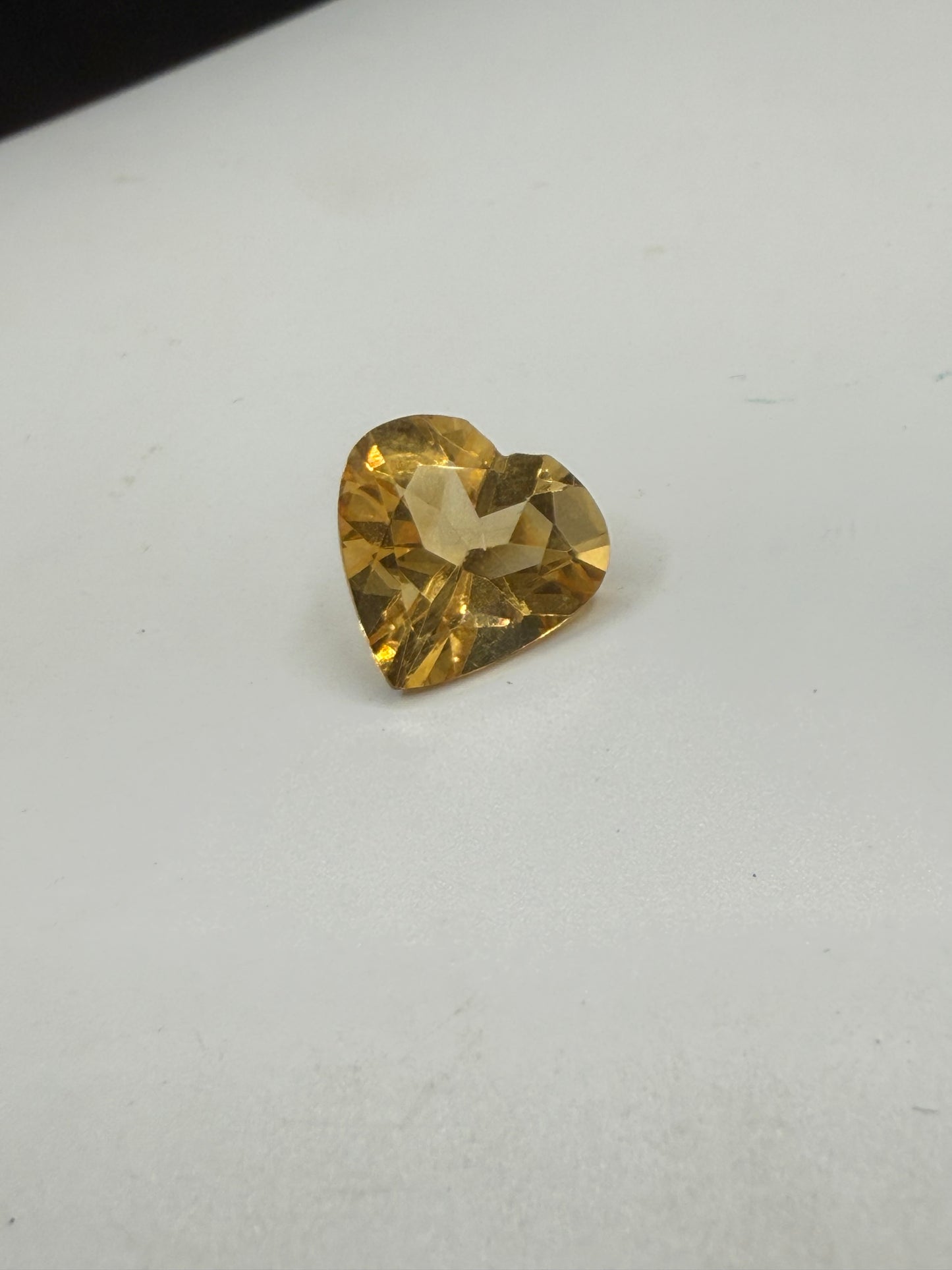 Natural Citrine Heart Cut Loose Gemstone 3.95 Carats | 11.8 x 11.9 x 6.4 mm