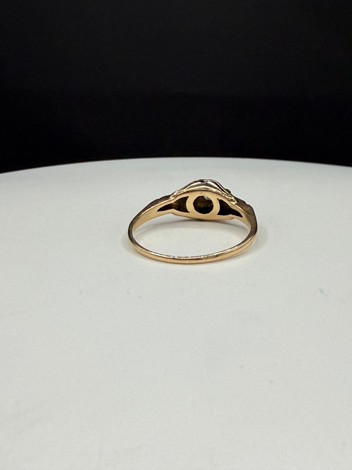 Antique 1920s Diamond Ring | 14k Yellow + White Gold | Size 8 | Edwardian Art Deco Era