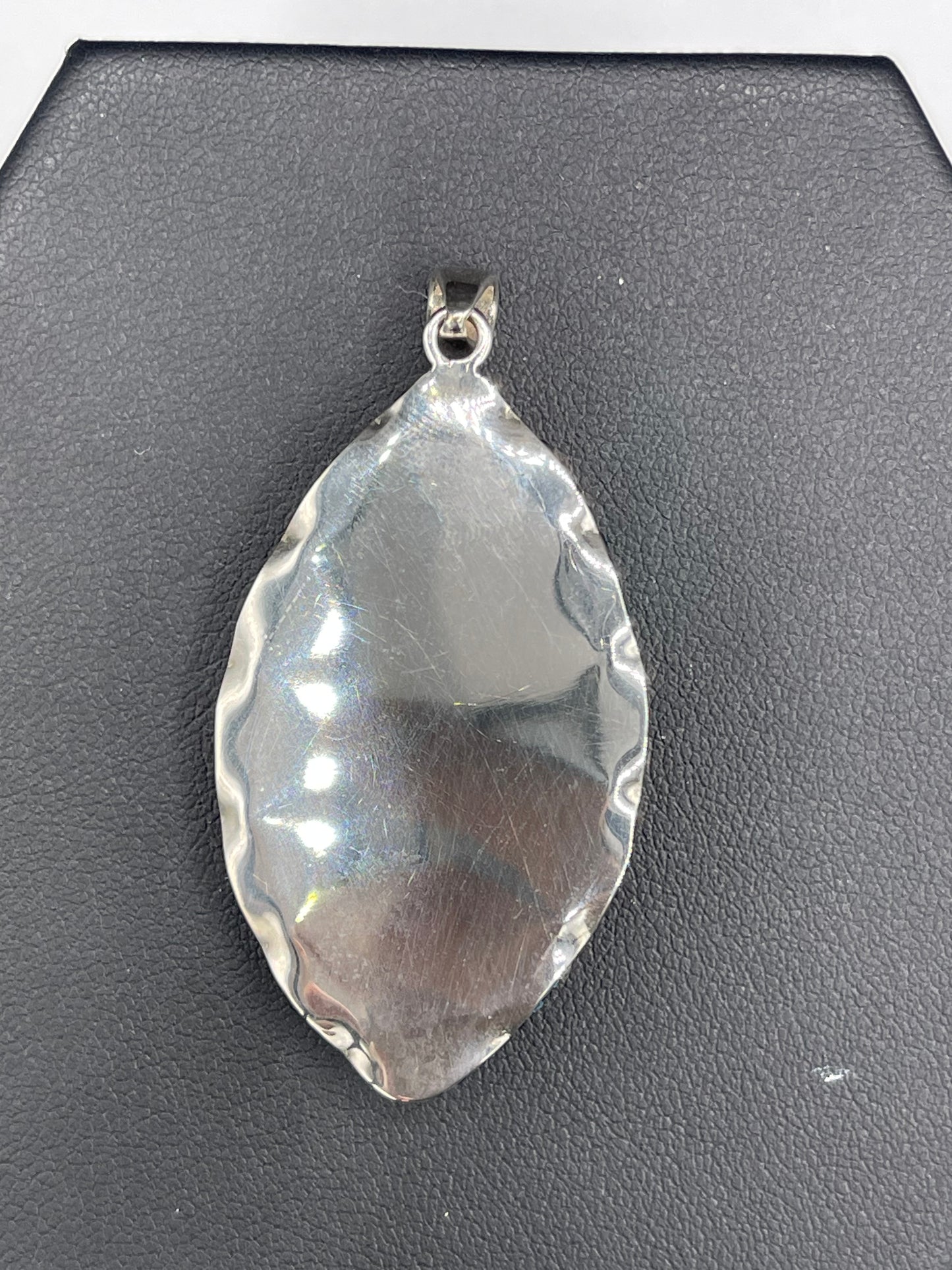Natural Druzy Quartz & Swarovski Crystal Sterling Silver Pendant