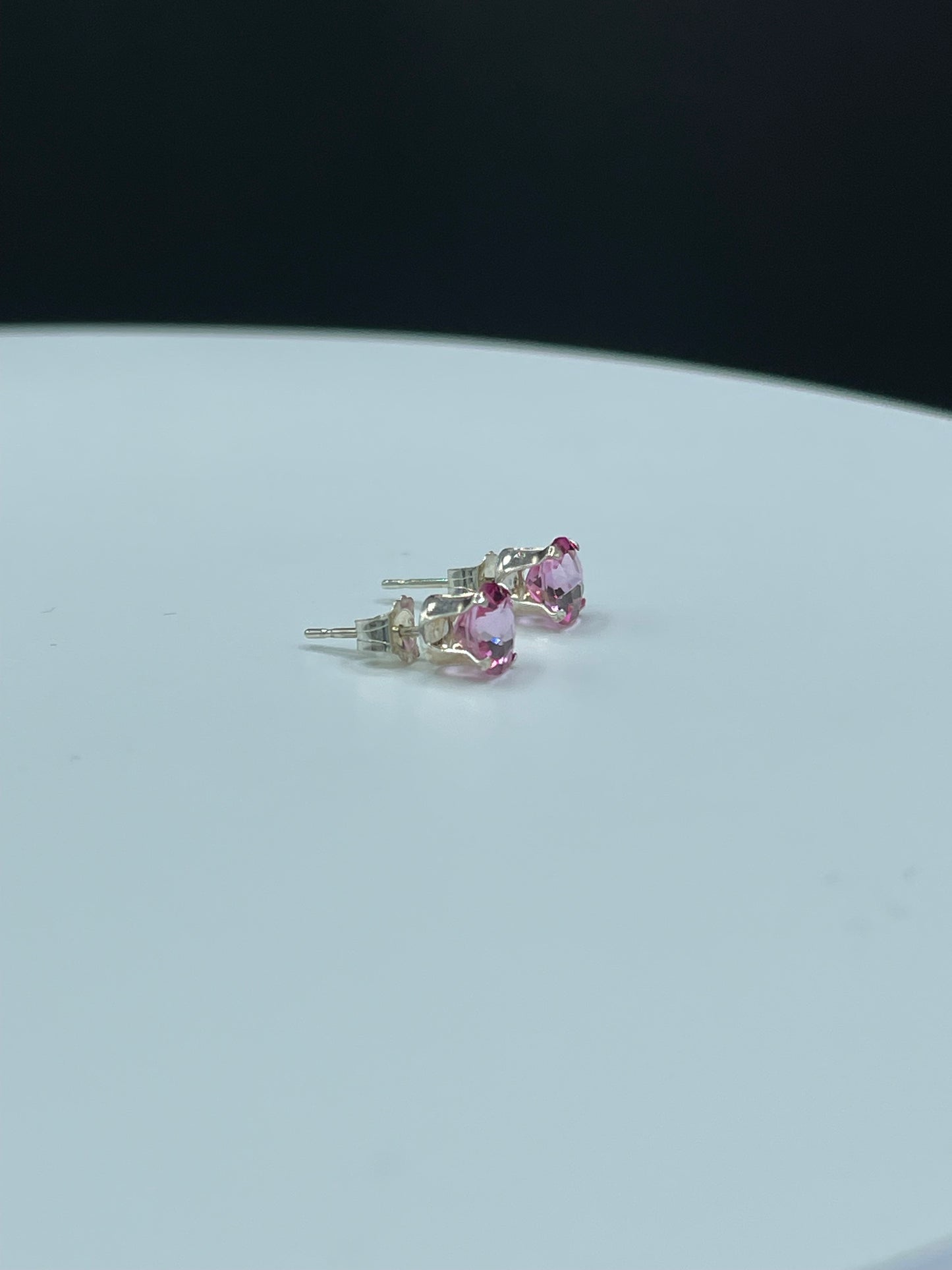 Pink Mystic Topaz Sterling Silver Stud Earrings