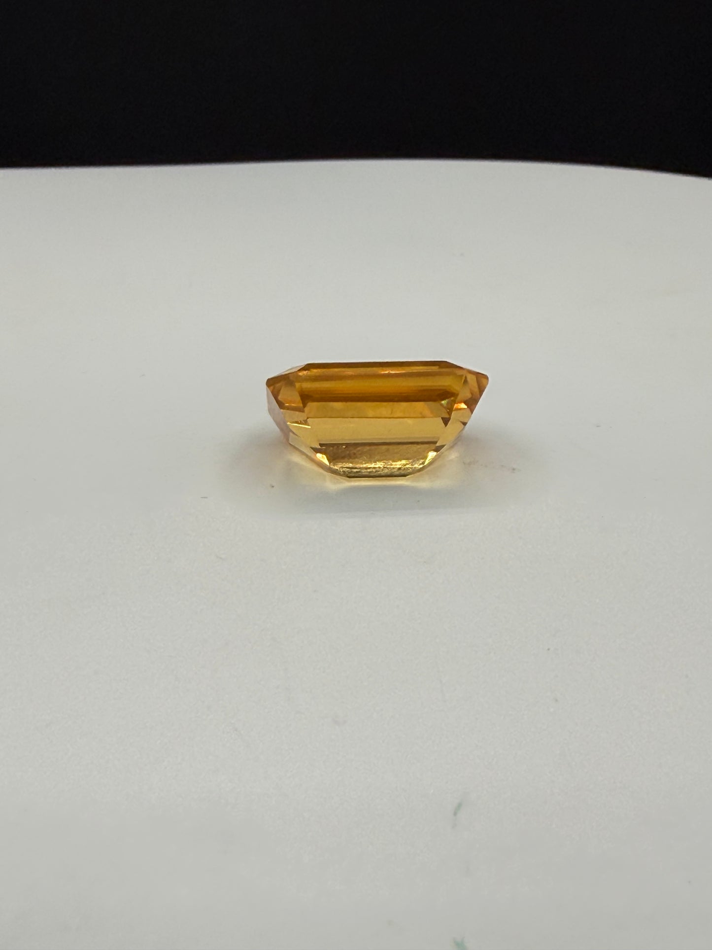 Natural 8.40 Carat Emerald Cut Citrine Gemstone | Flawless Golden Yellow Loose Gem | 14.75x10.87mm