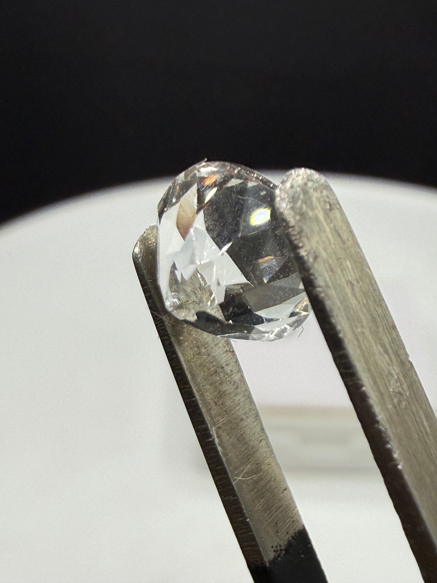 Natural White Spinel Round Cut Pair – 3.65 Carats Total (7.8mm)